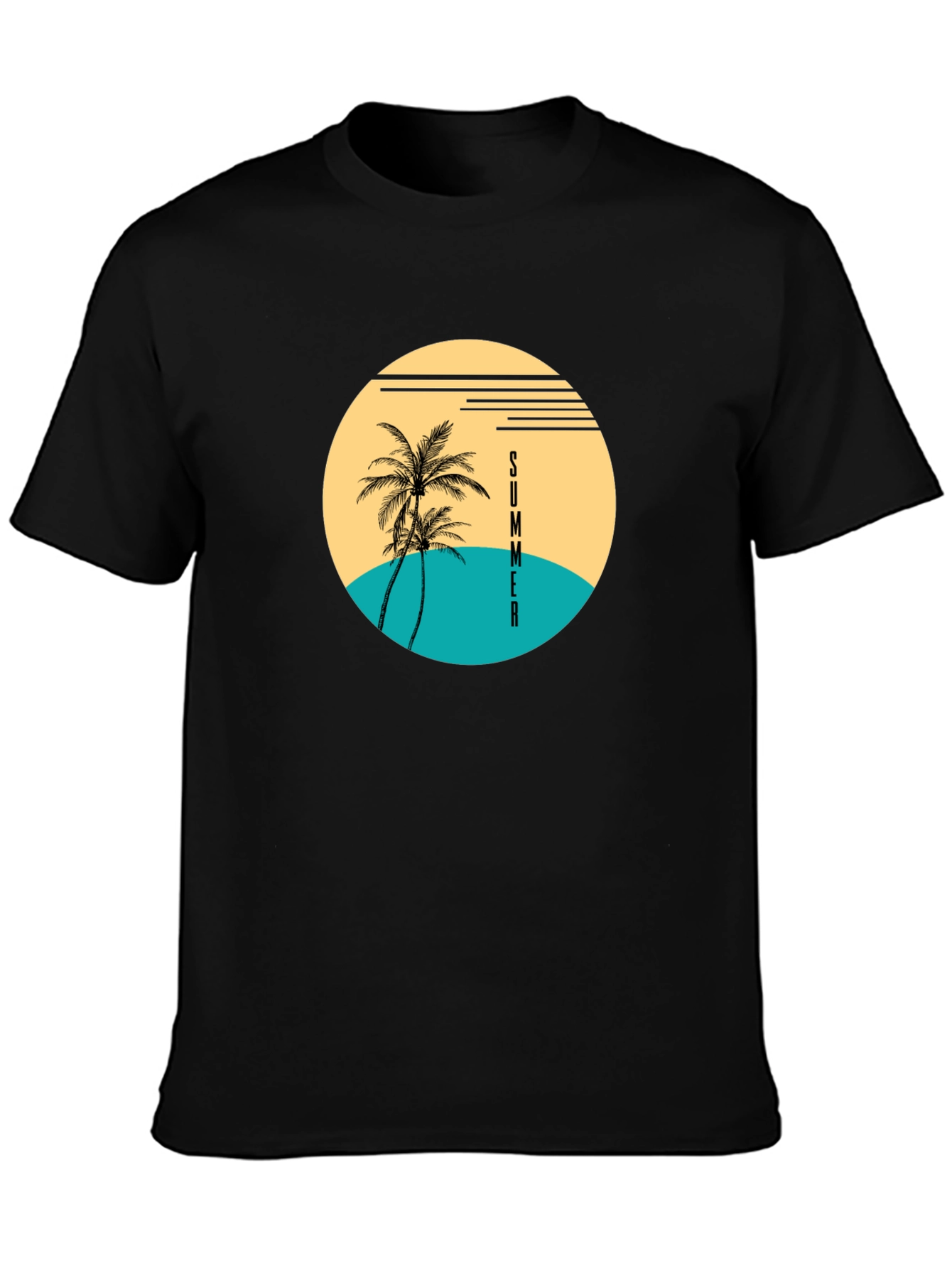Summer Palm Tree Graphic T-Shirt - Beach Vibes