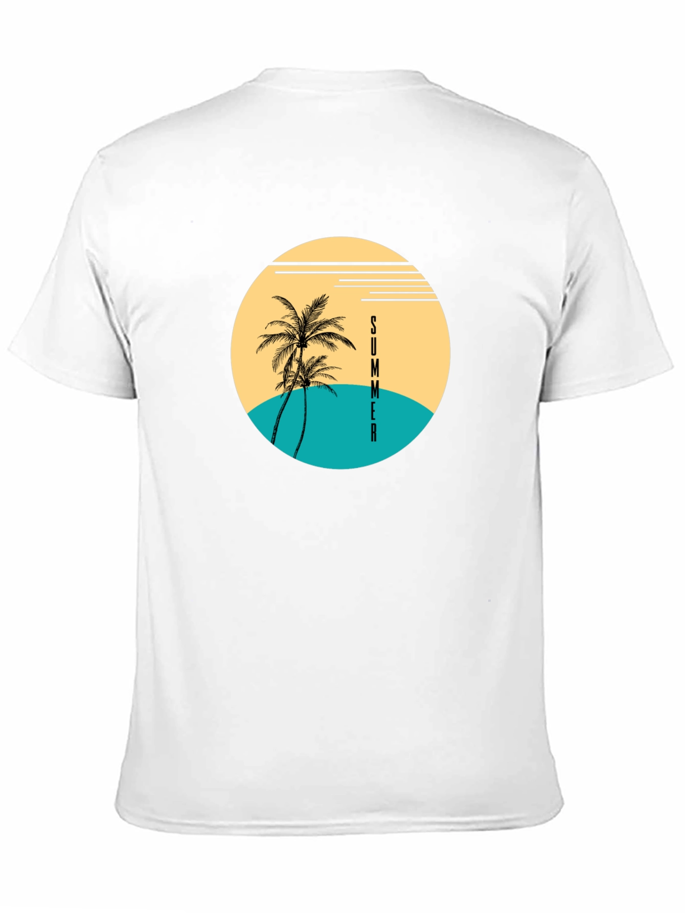 Summer Palm Tree Graphic T-Shirt - Beach Vibes