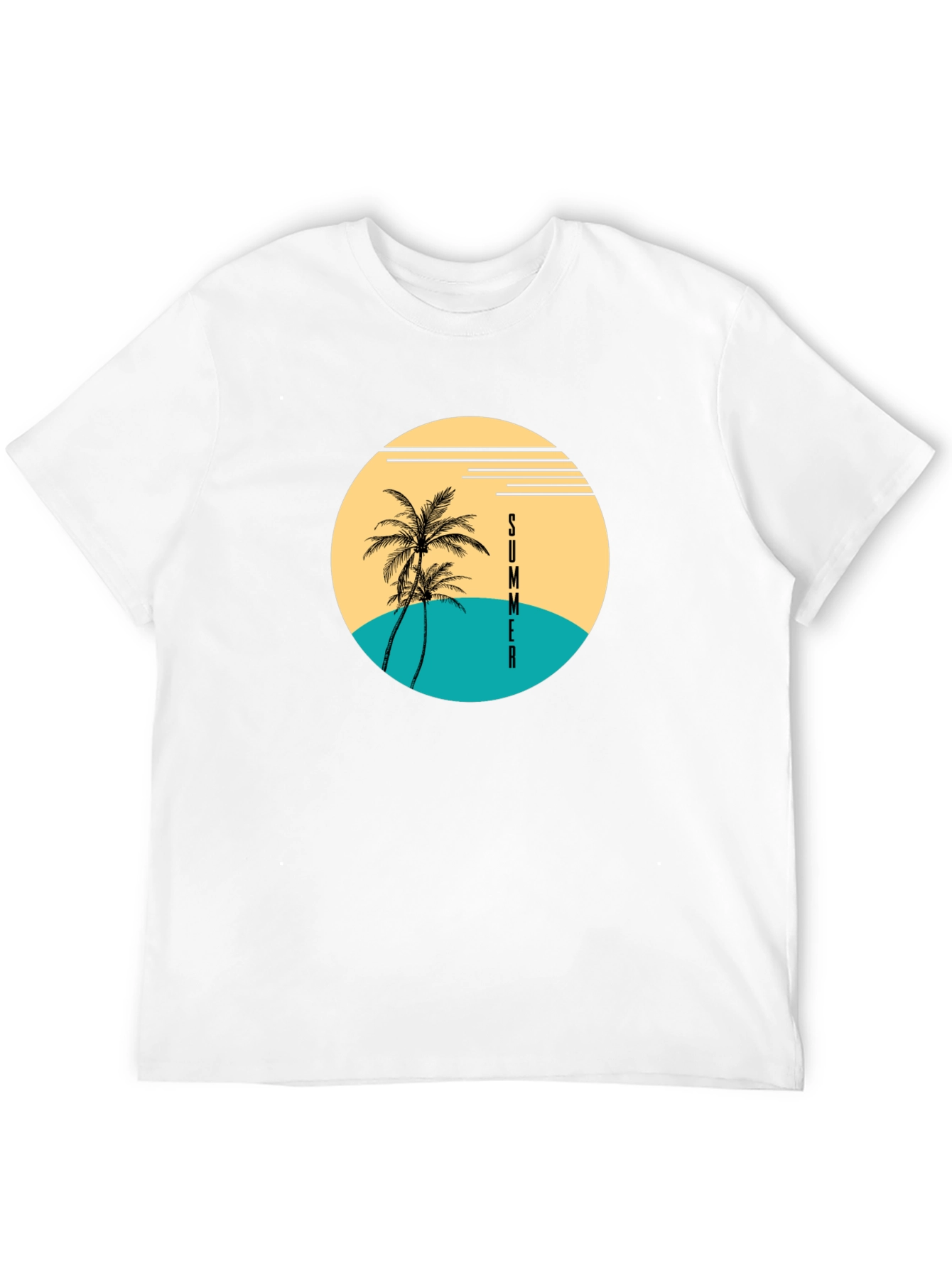 Summer Palm Tree Graphic T-Shirt - Beach Vibes