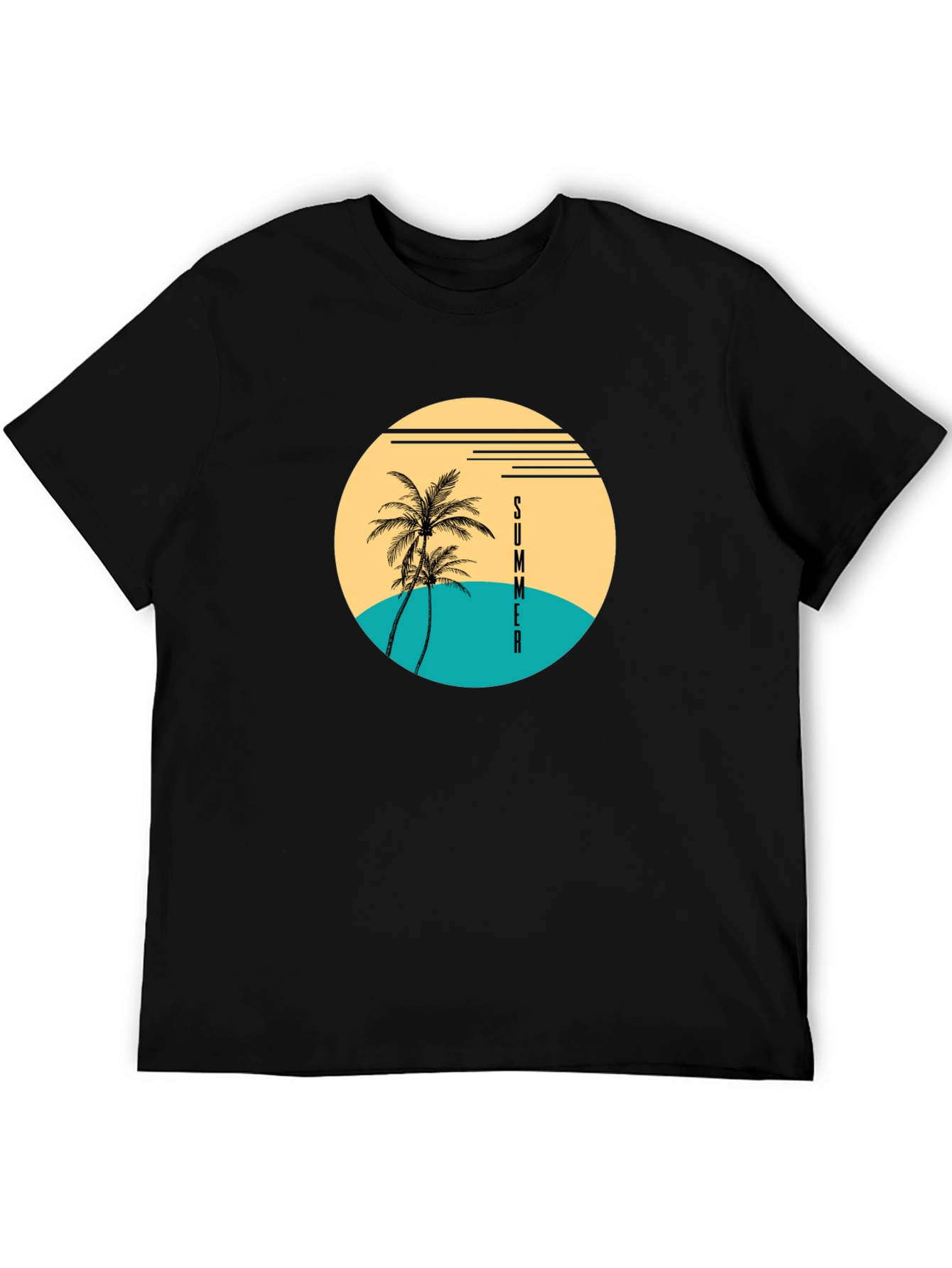 Summer Palm Tree Graphic T-Shirt - Beach Vibes
