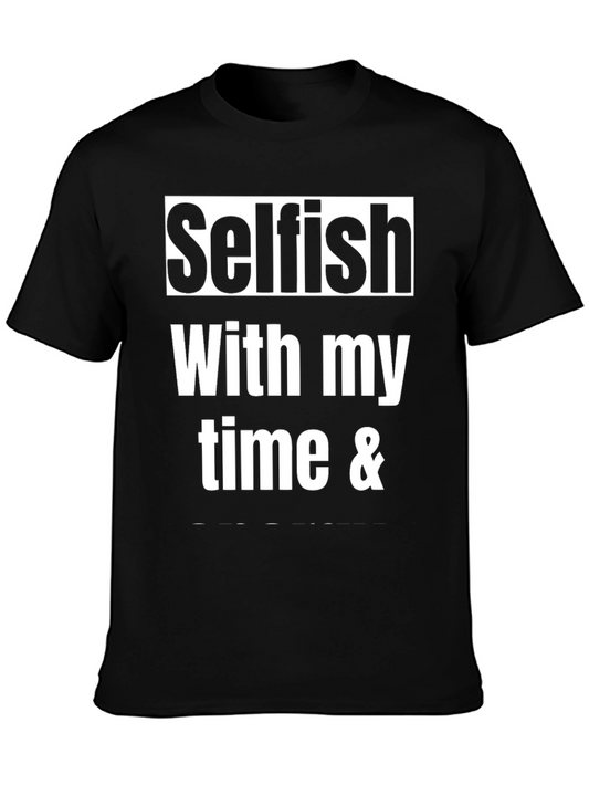 Selfish Time Black Graphic Tee