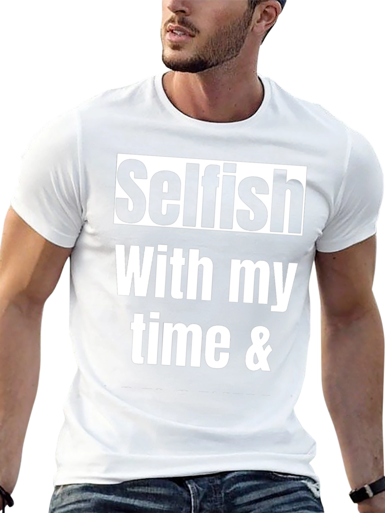 Selfish Time Black Graphic Tee