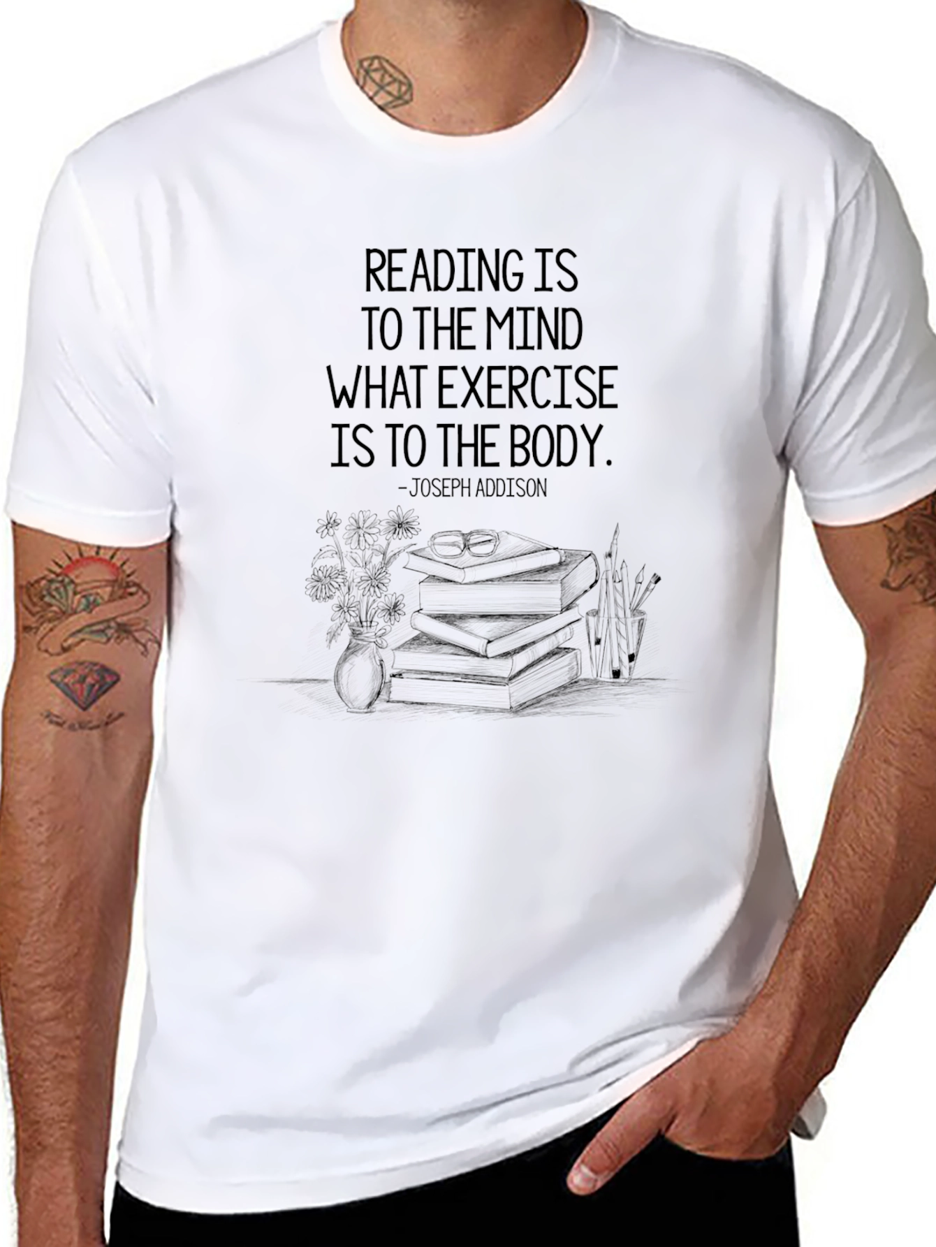 Reading is to the Mind Graphic T-Shirt