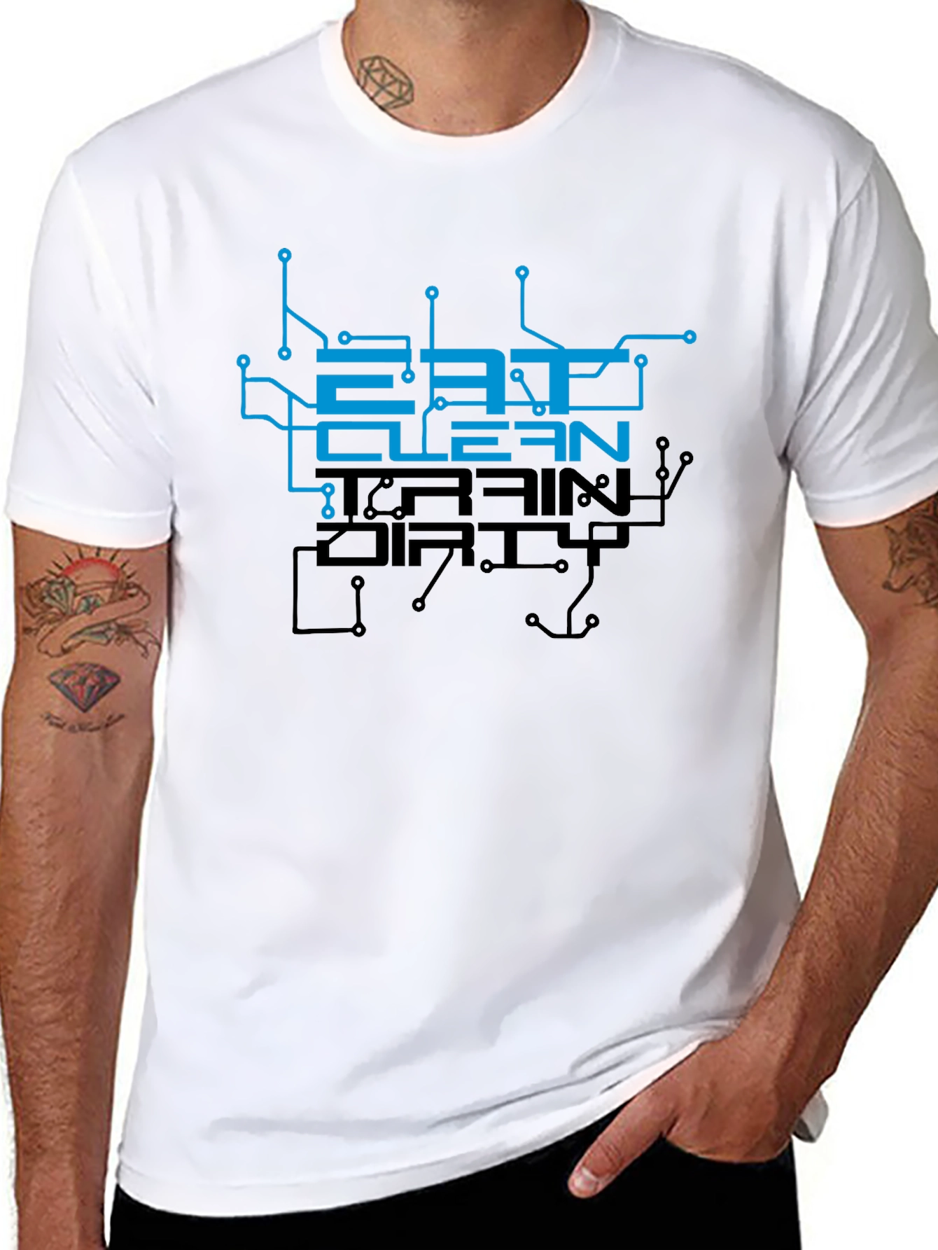 Eat Clean Train Dirty Graphic T-Shirt