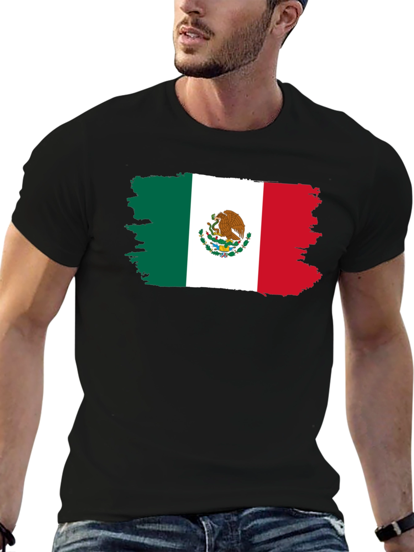 Mexican Flag T-Shirt - Distressed Graphic Tee