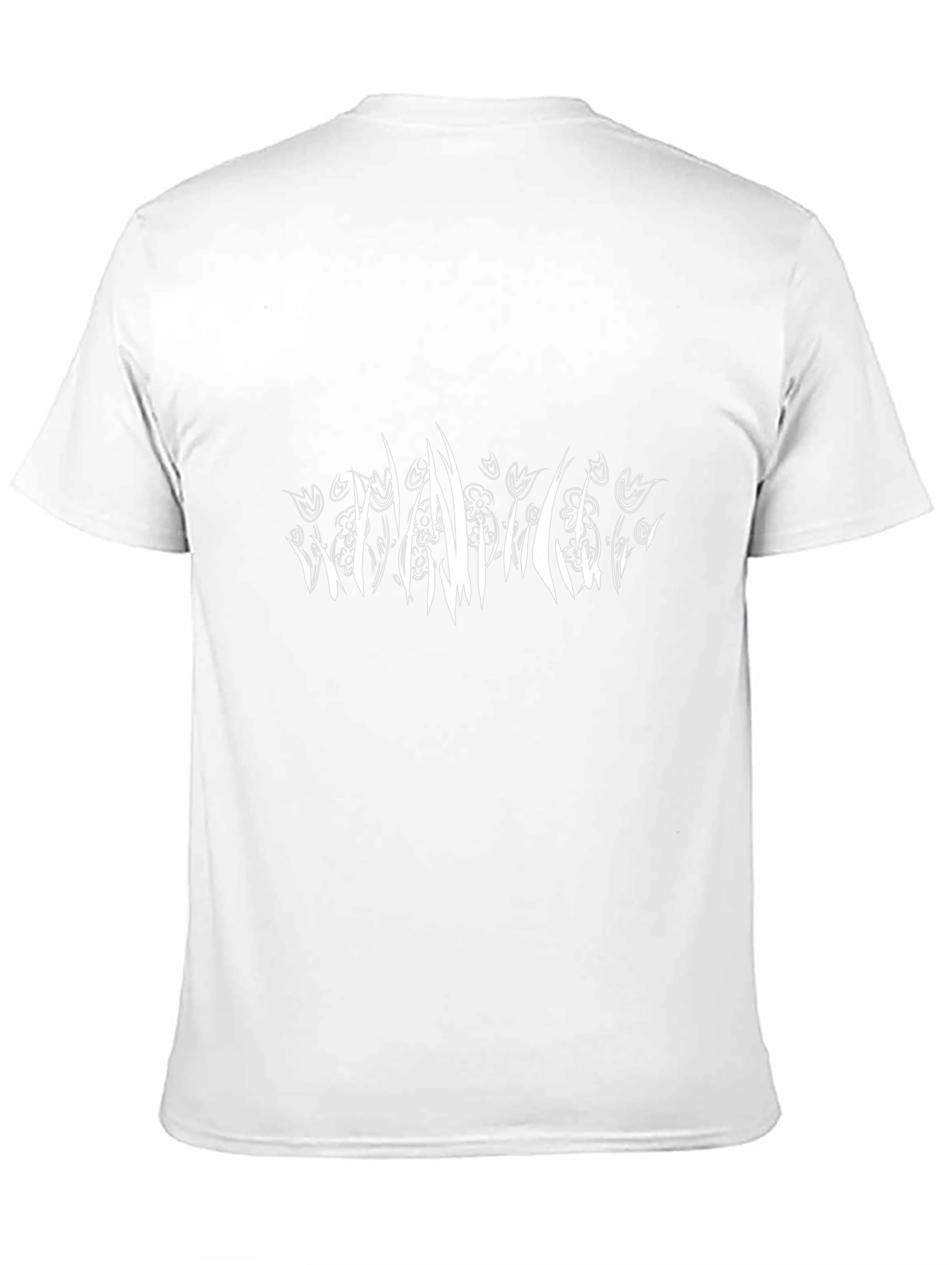 Stylish Black Tee with Abstract Floral Print