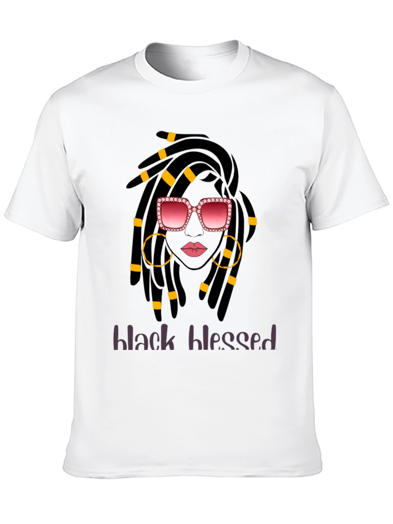 Black Blessed T-Shirt - Stylish Graphic Tee