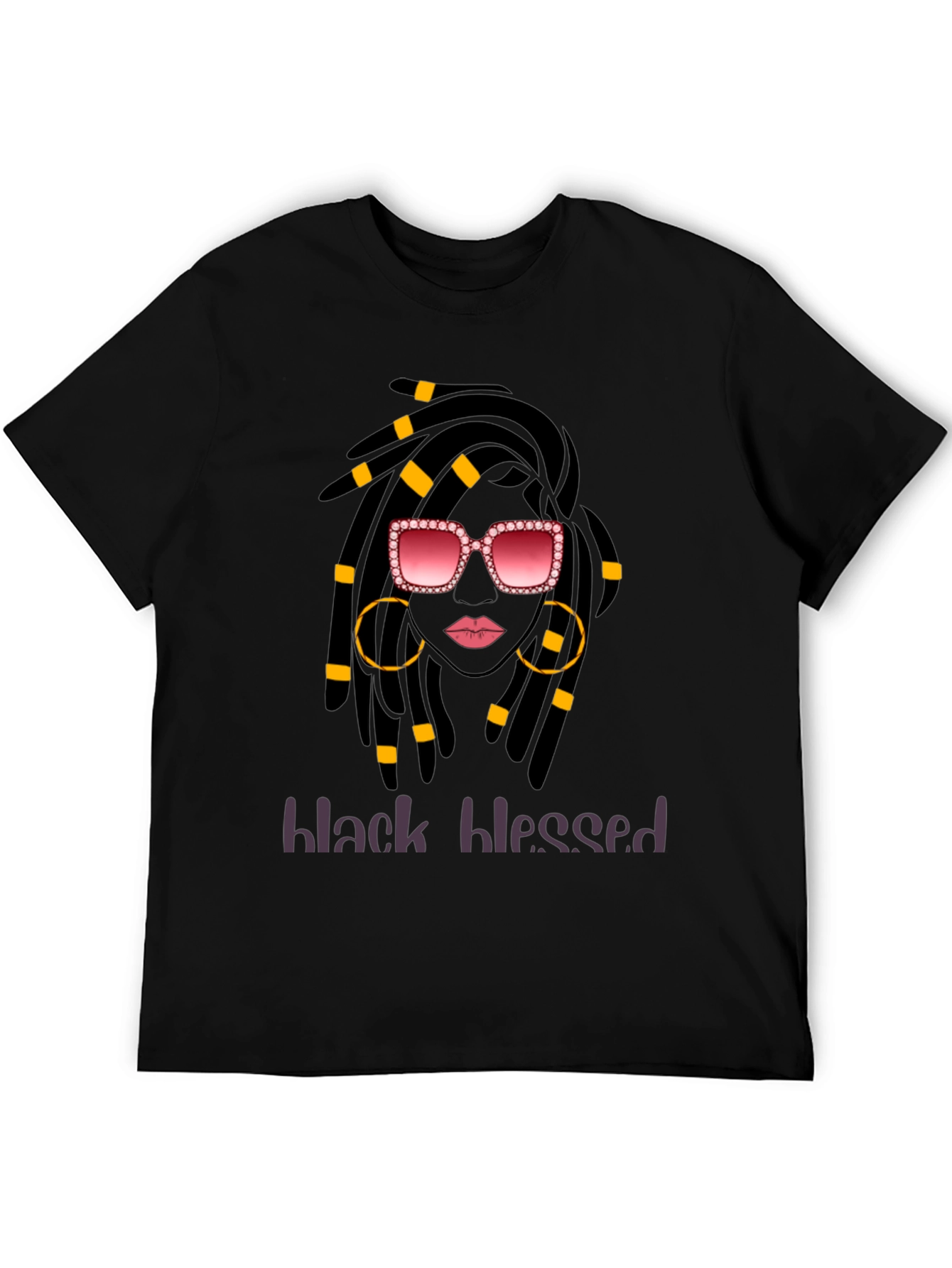 Black Blessed T-Shirt - Stylish Graphic Tee