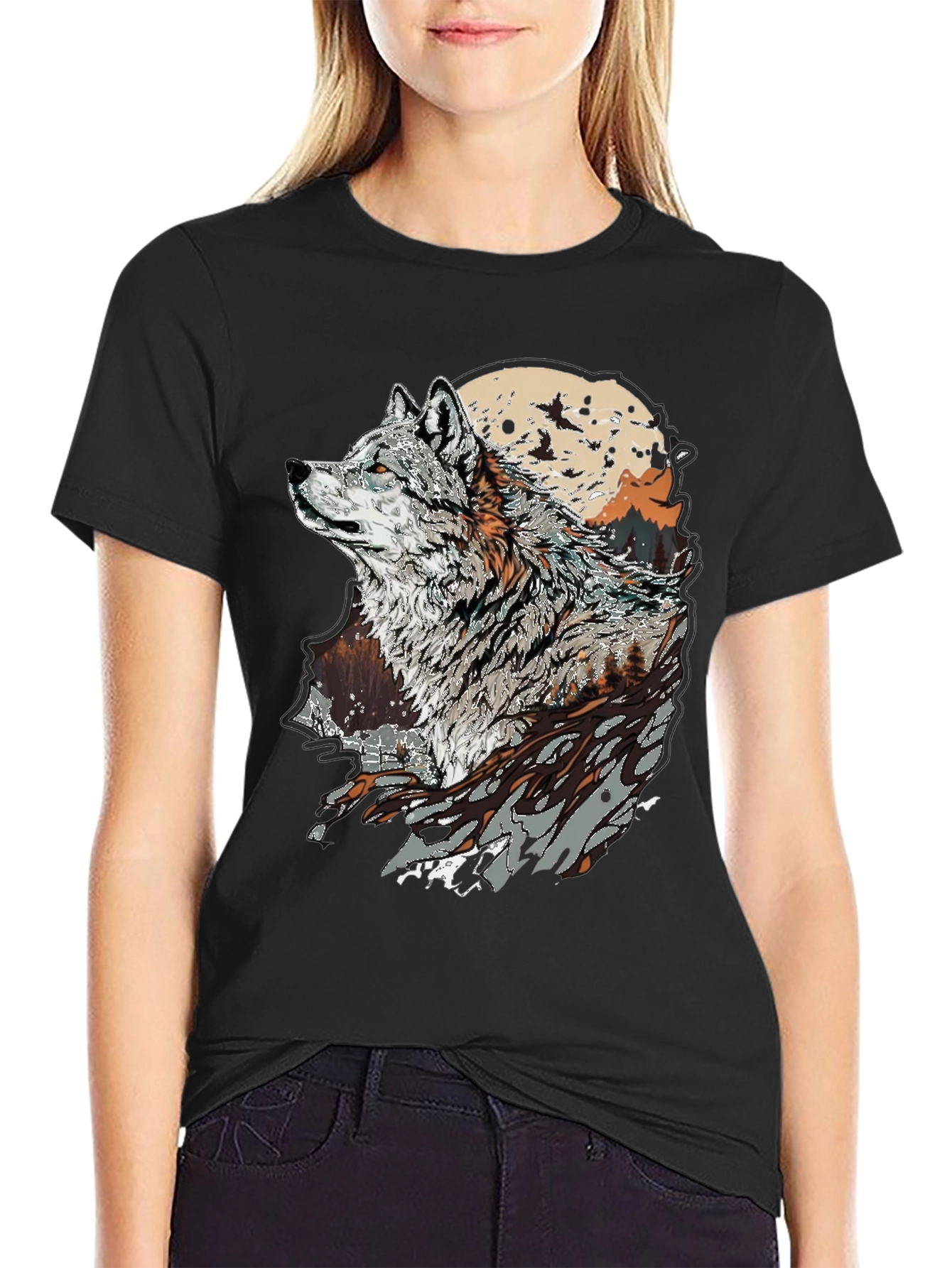 Wolf Graphic T-Shirt - Nature Inspired Print