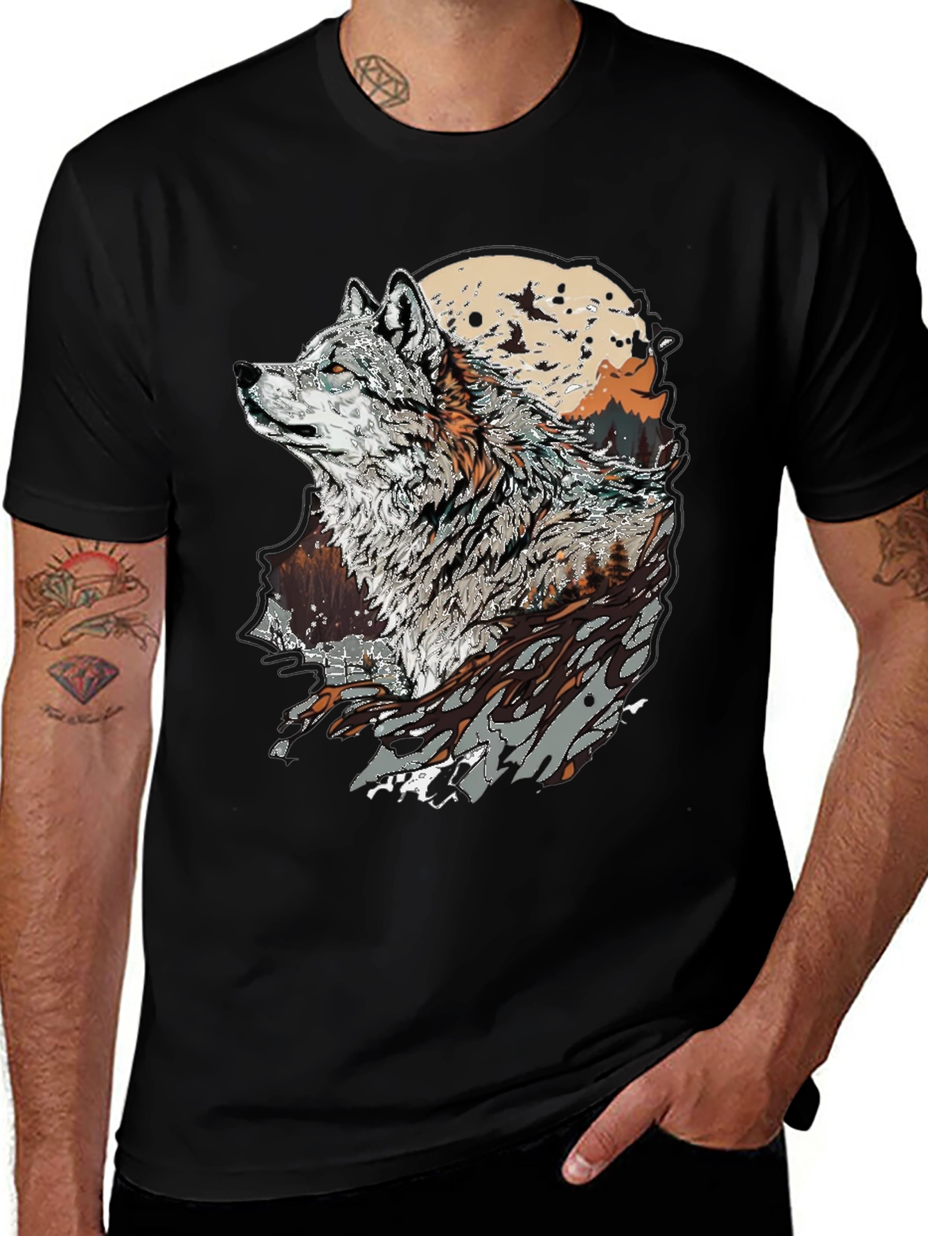 Wolf Graphic T-Shirt - Nature Inspired Print