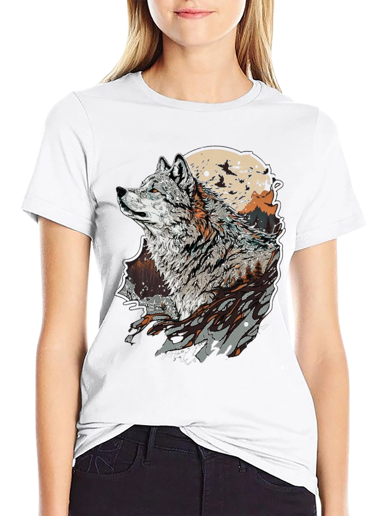 Wolf Graphic T-Shirt - Nature Inspired Print