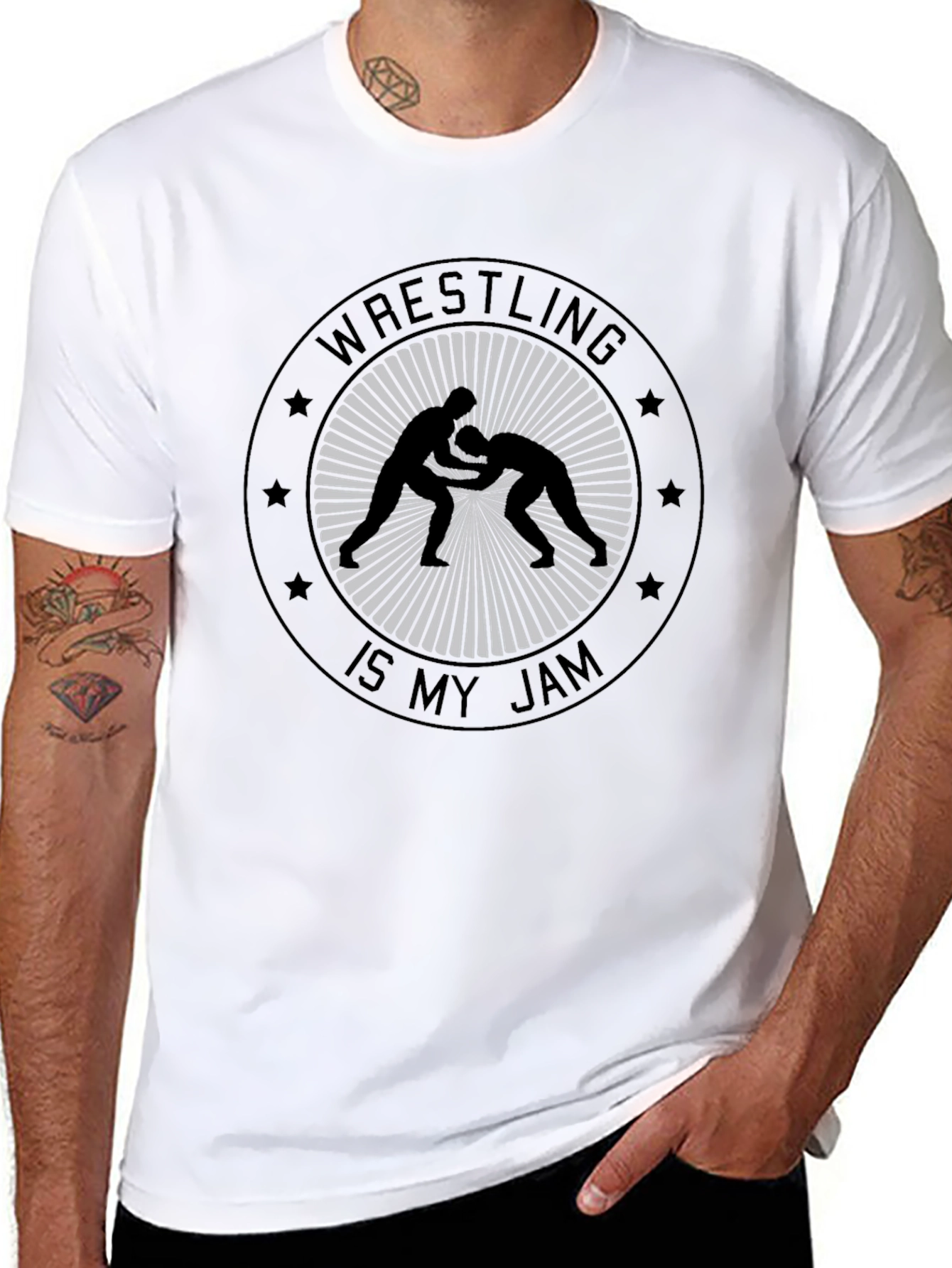 Wrestling is My Jam Black T-Shirt