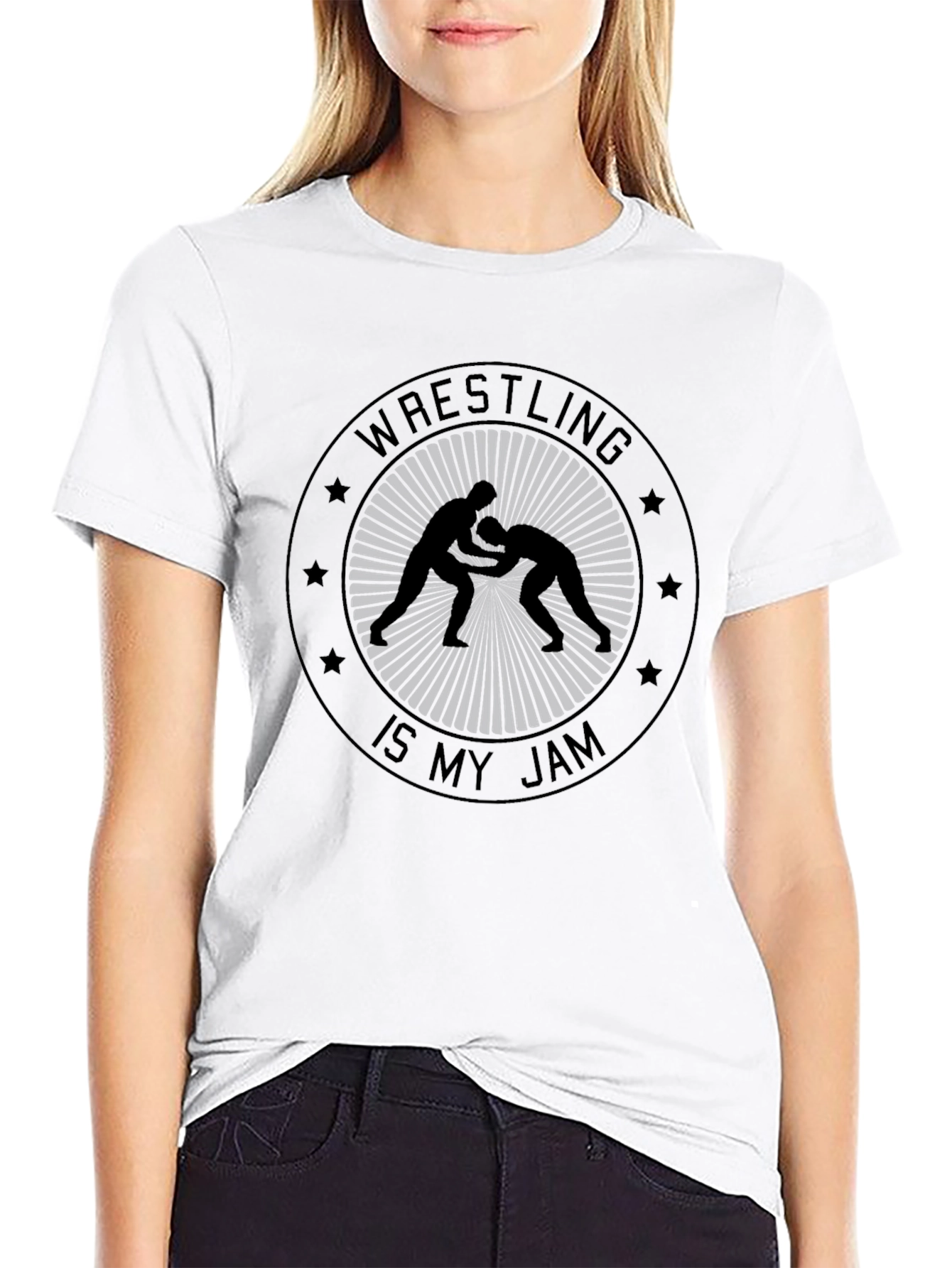 Wrestling is My Jam Black T-Shirt
