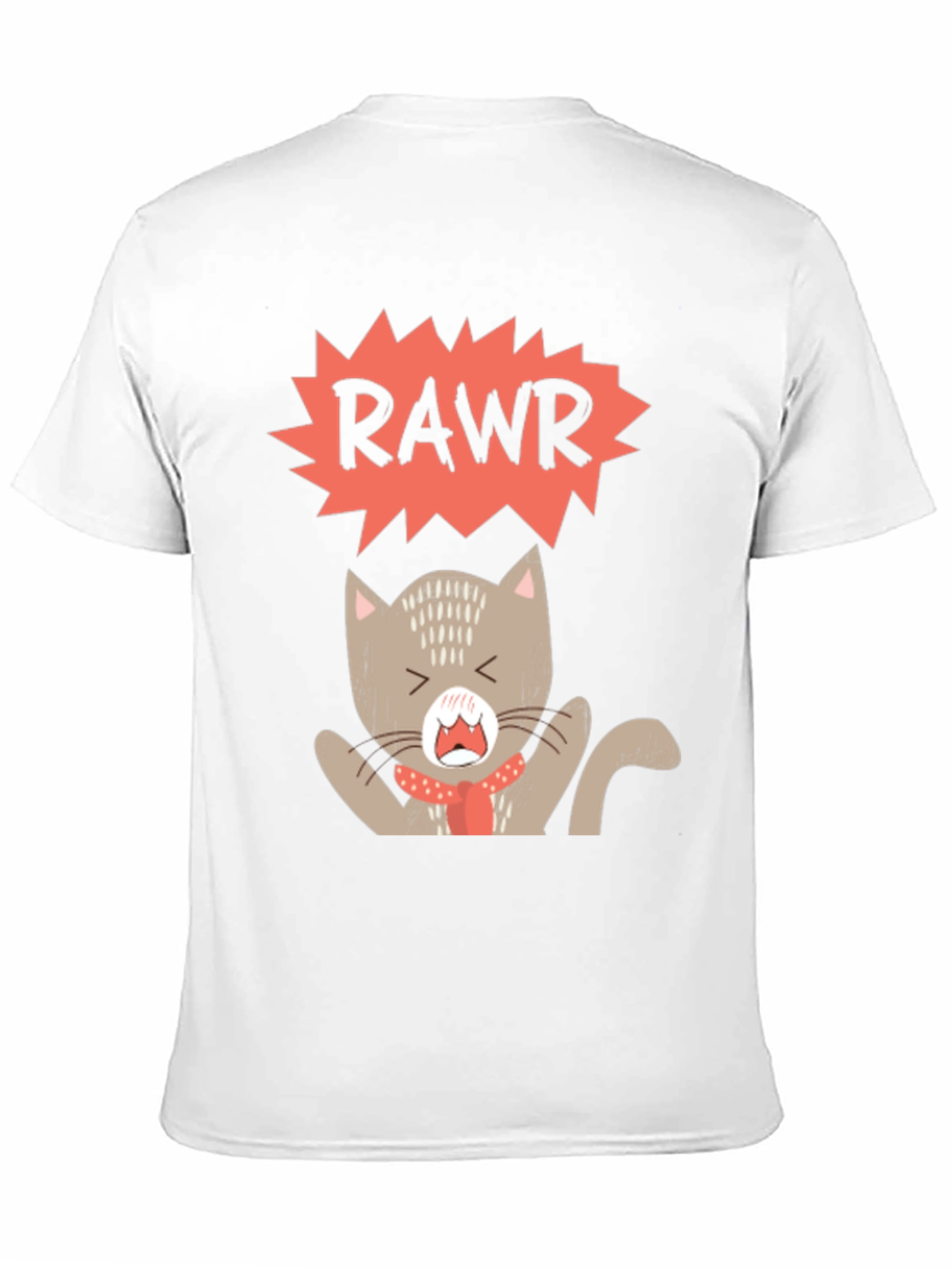 Rawr Cat Graphic Tee - Trendy Black T-Shirt