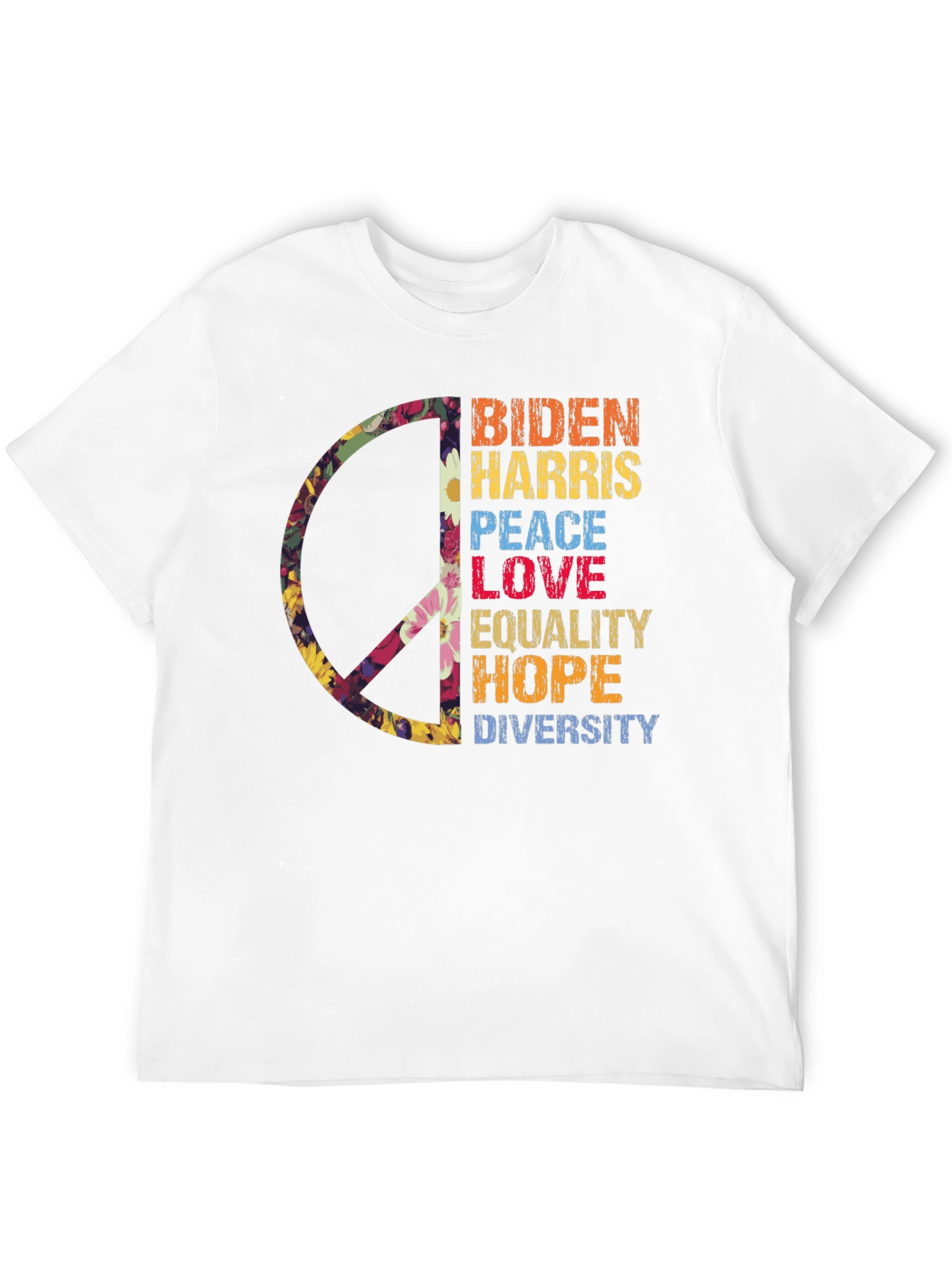 Biden Harris Peace Love Equality T-Shirt