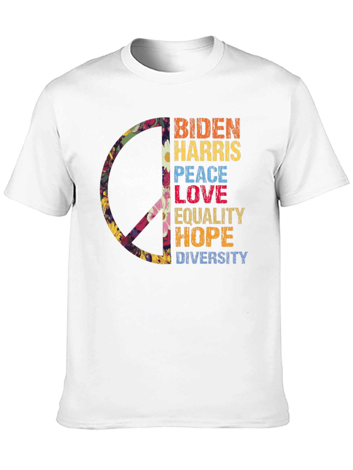 Biden Harris Peace Love Equality T-Shirt
