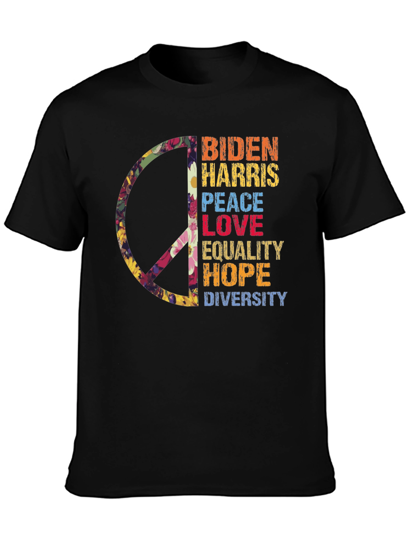 Biden Harris Peace Love Equality T-Shirt