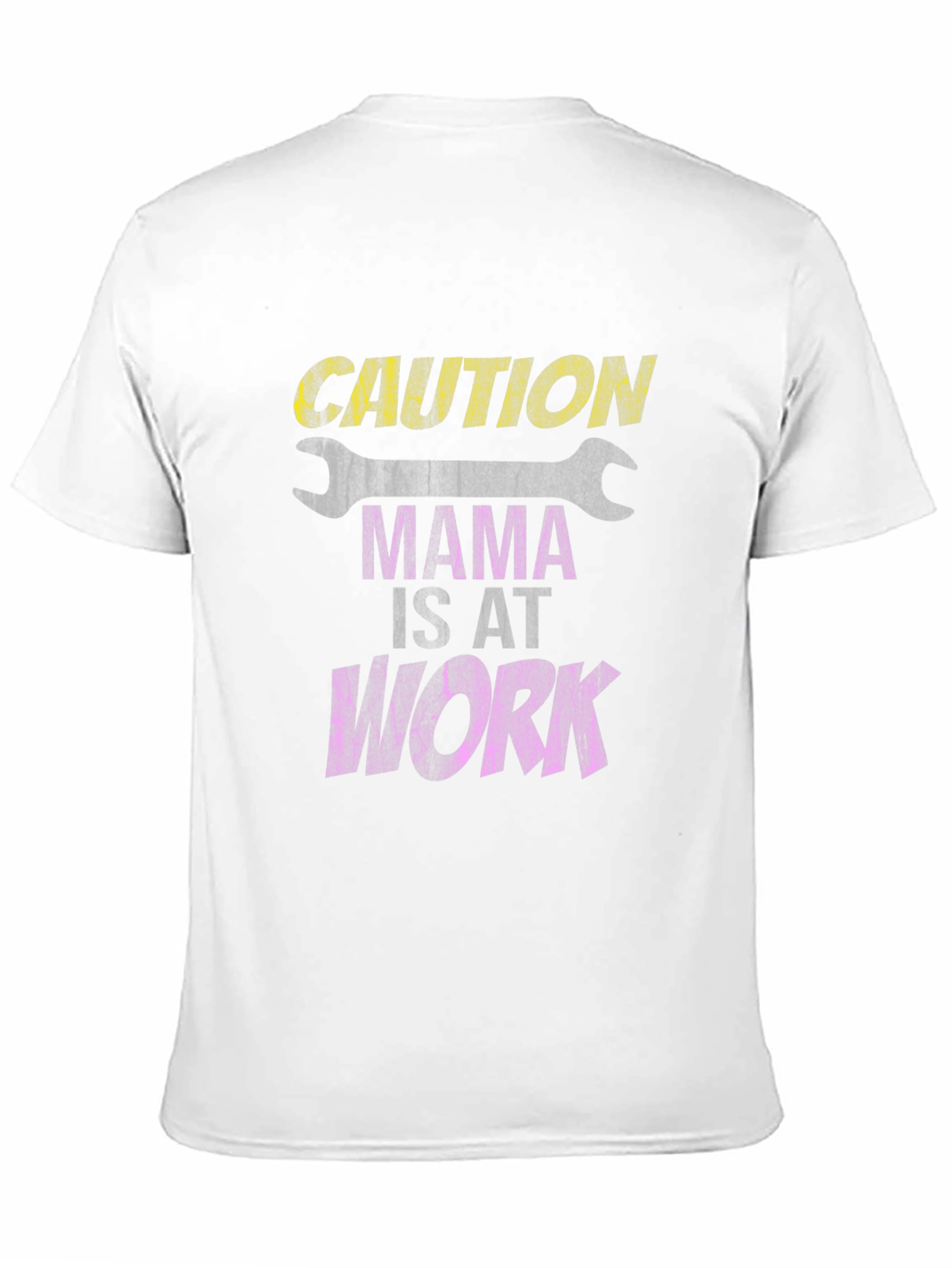 Caution Mama At Work Black Graphic Tee