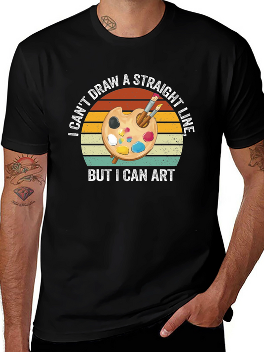 Artistic T-Shirt: I Cant Draw A Straight Line