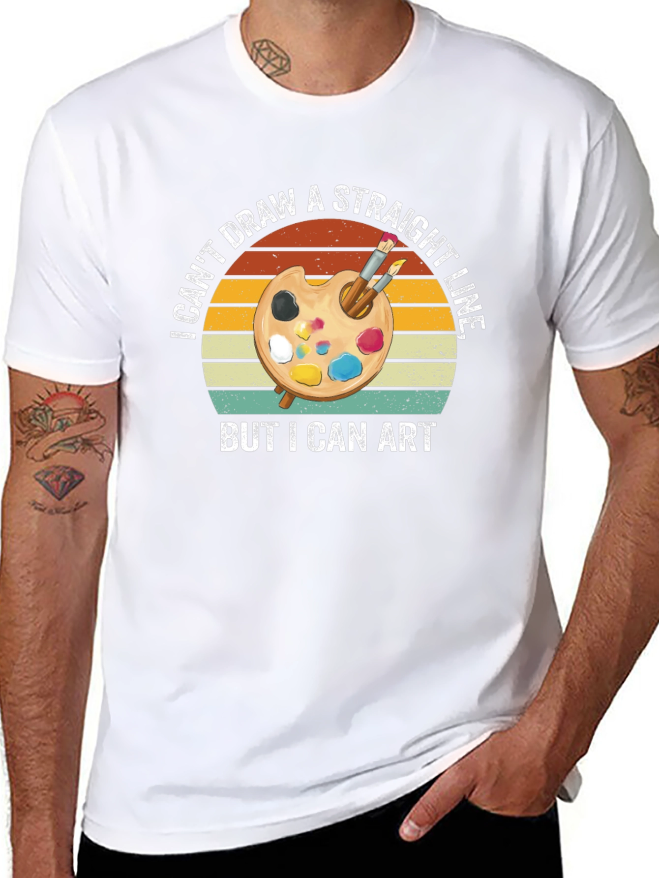 Artistic T-Shirt: I Cant Draw A Straight Line