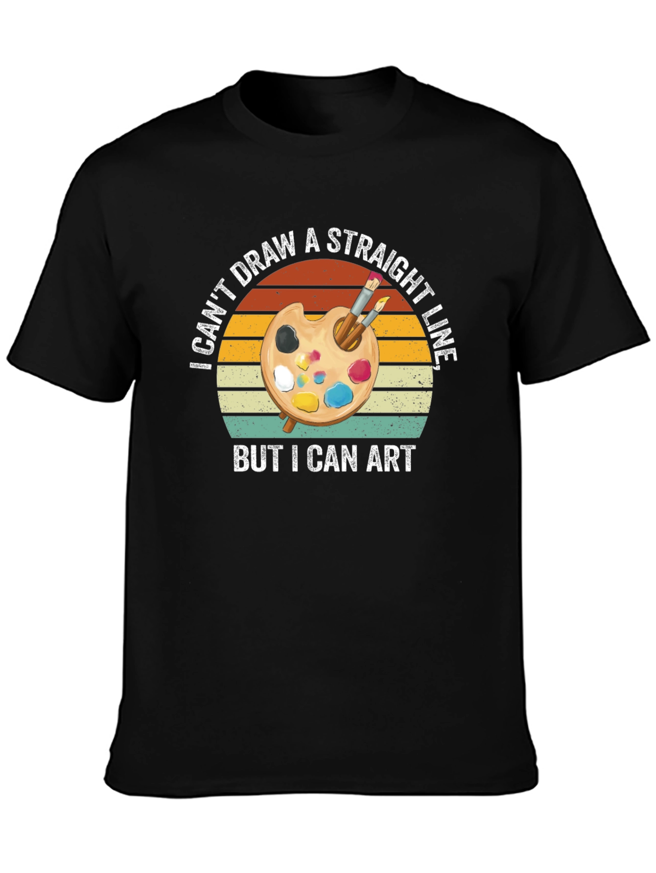 Artistic T-Shirt: I Cant Draw A Straight Line