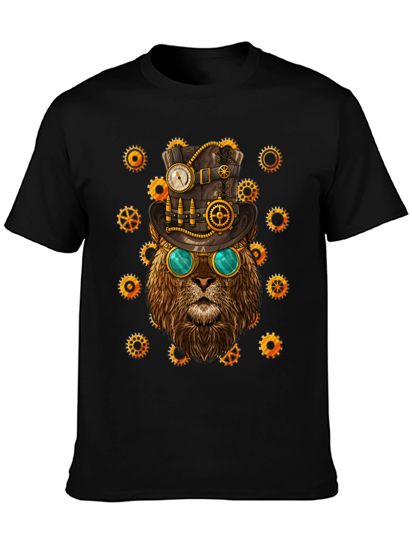 Steampunk Lion Graphic Tee