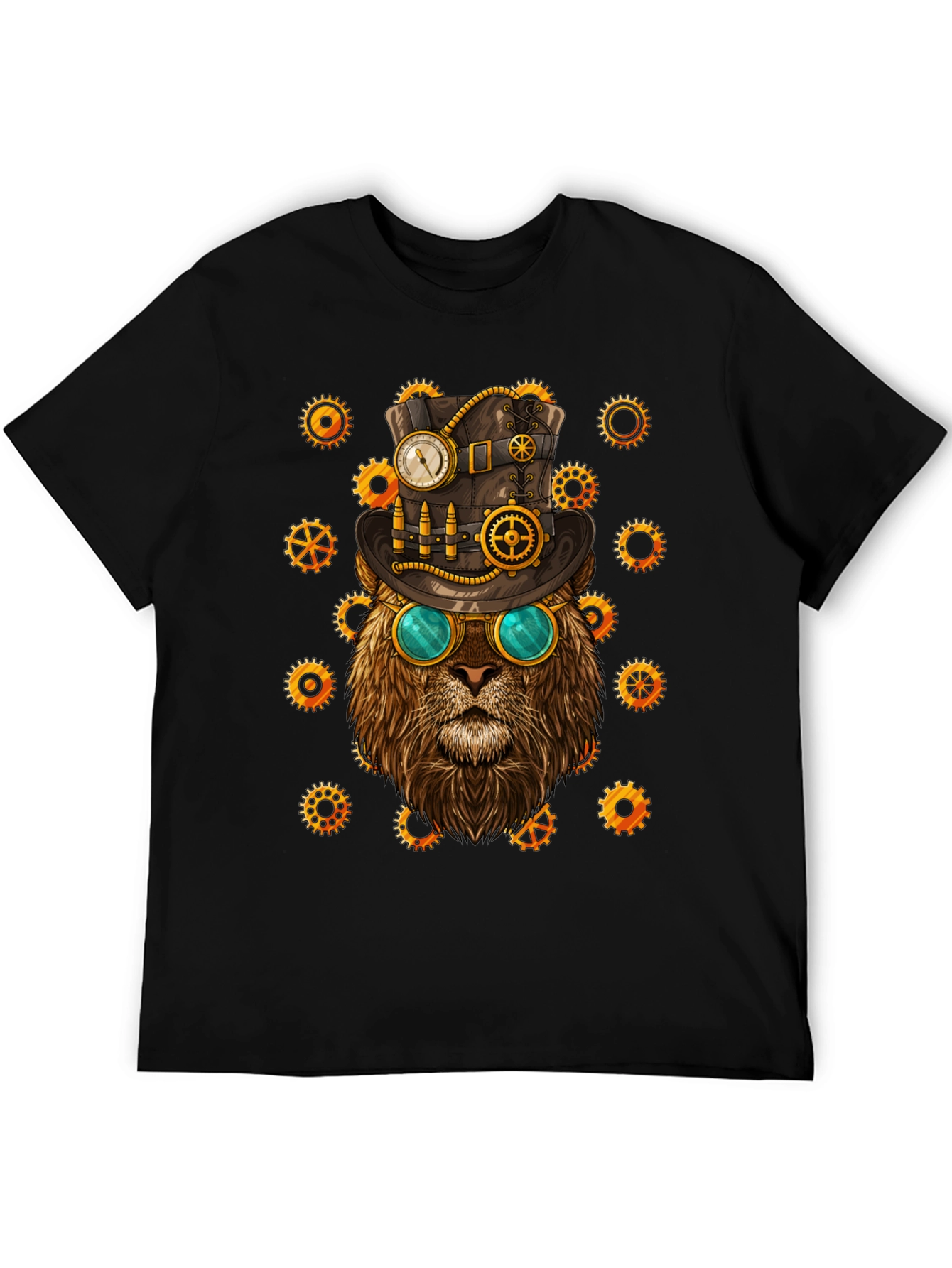 Steampunk Lion Graphic Tee