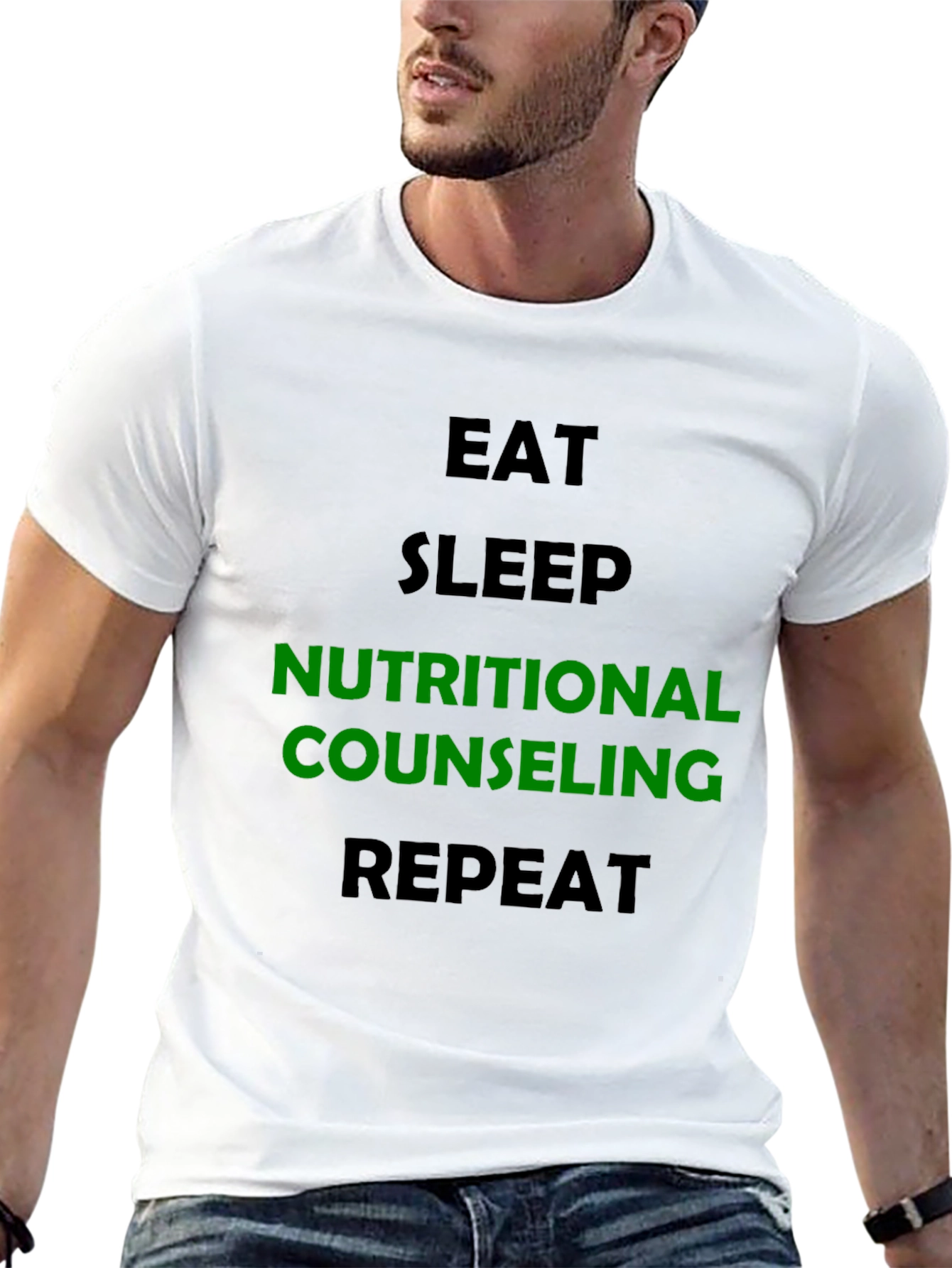 Nutritional Counseling T-Shirt - Eat Sleep Repeat