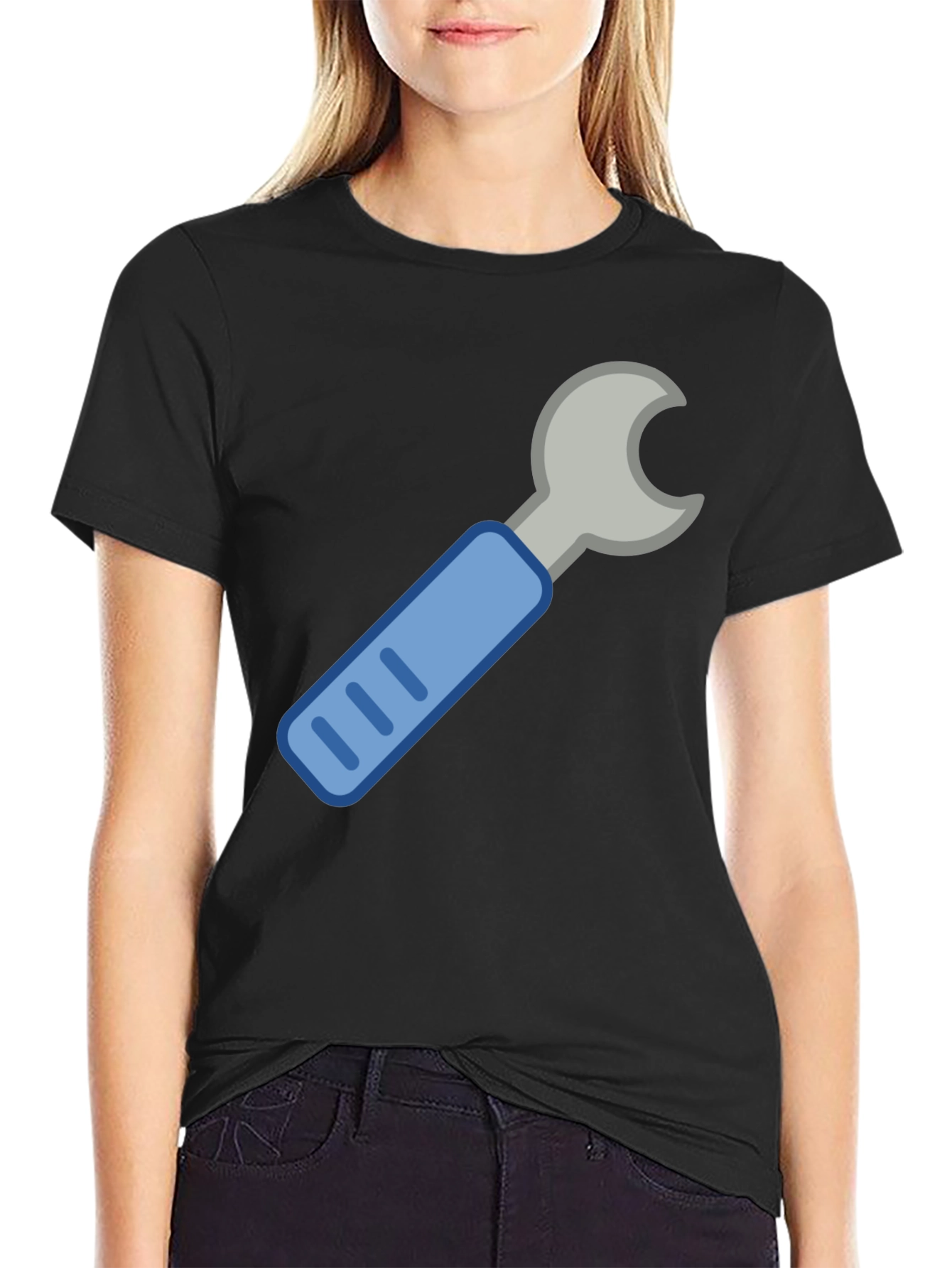 Wrench Graphic Tee - Black Crew Neck