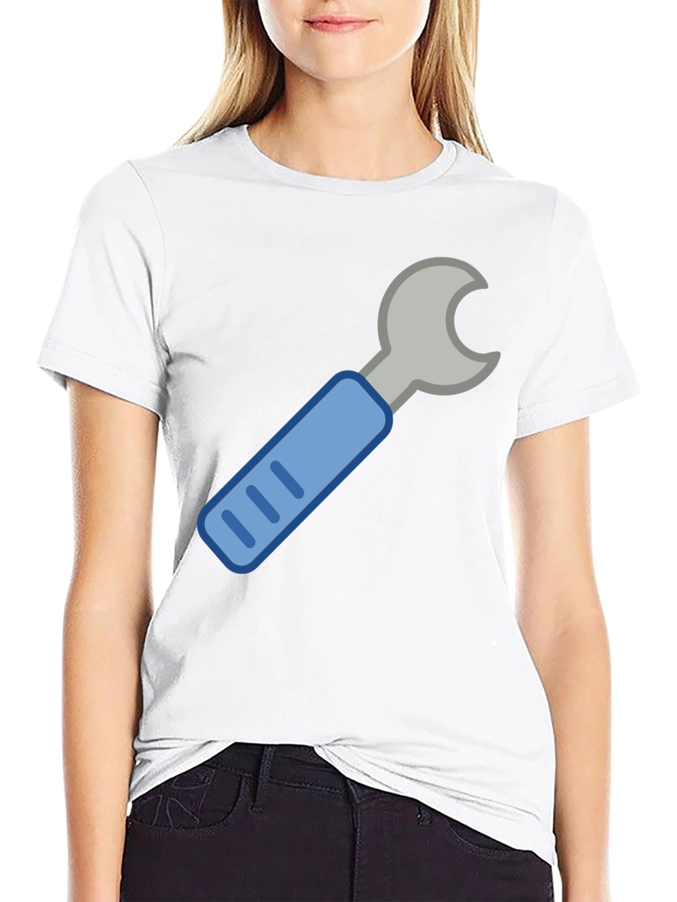 Wrench Graphic Tee - Black Crew Neck