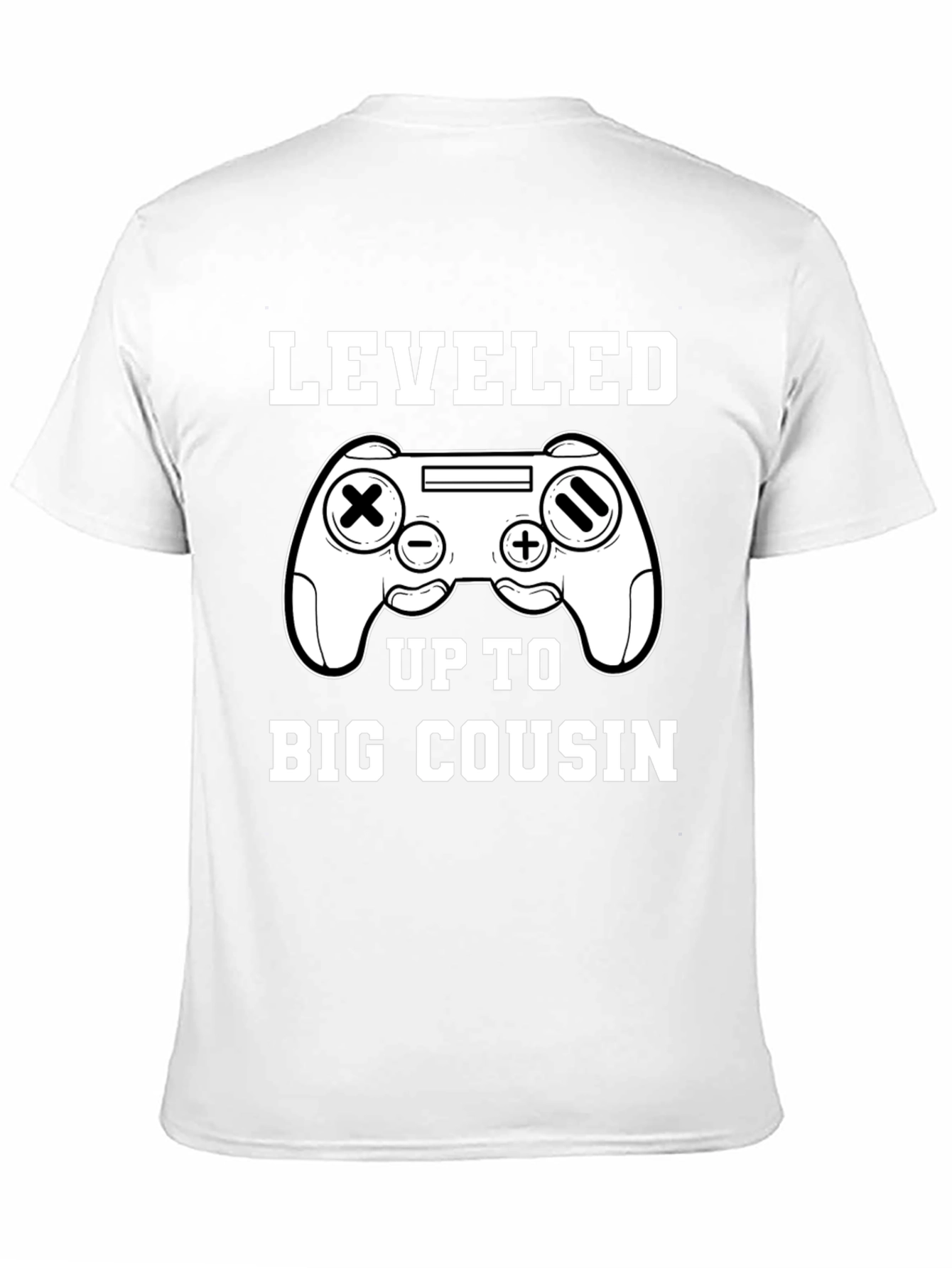 Leveled Up to Big Cousin Black Tee