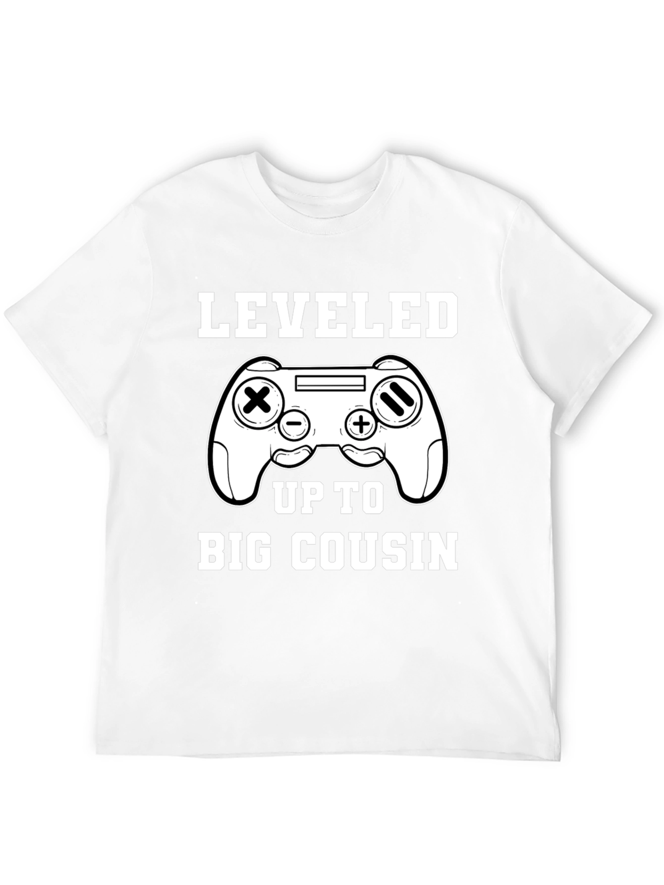 Leveled Up to Big Cousin Black Tee