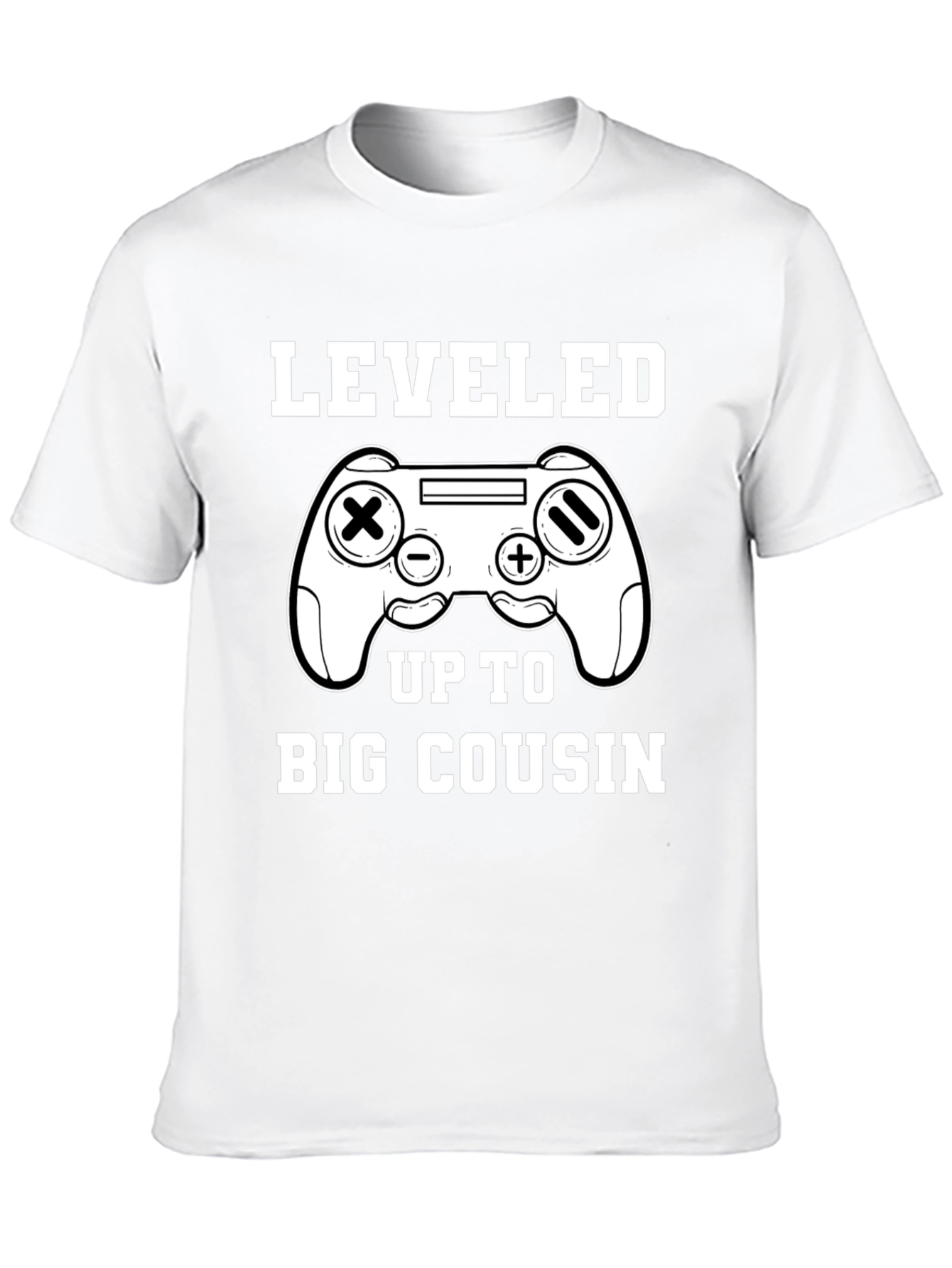 Leveled Up to Big Cousin Black Tee