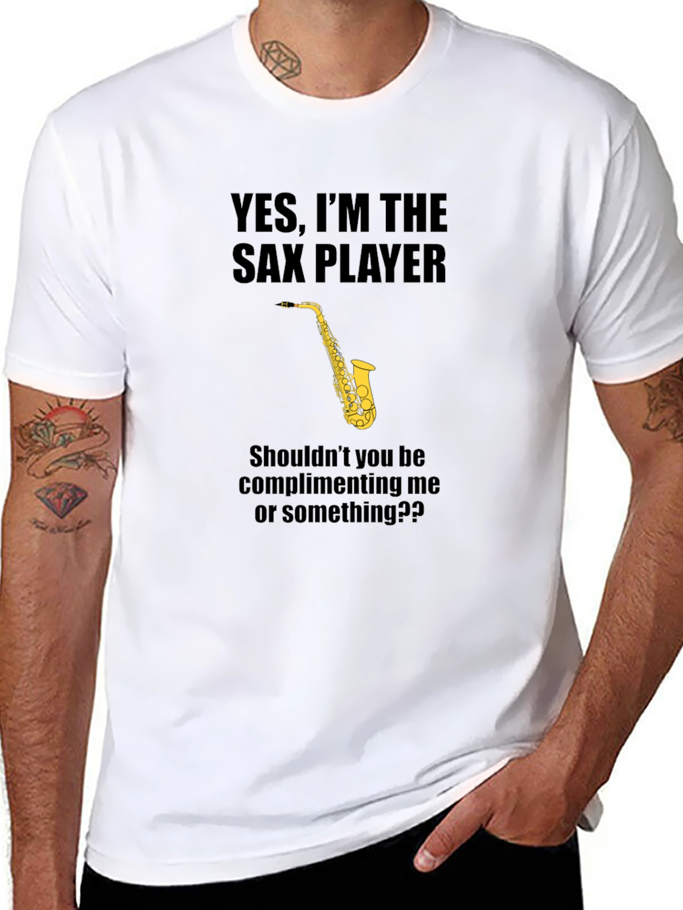 Sax Player Graphic T-Shirt