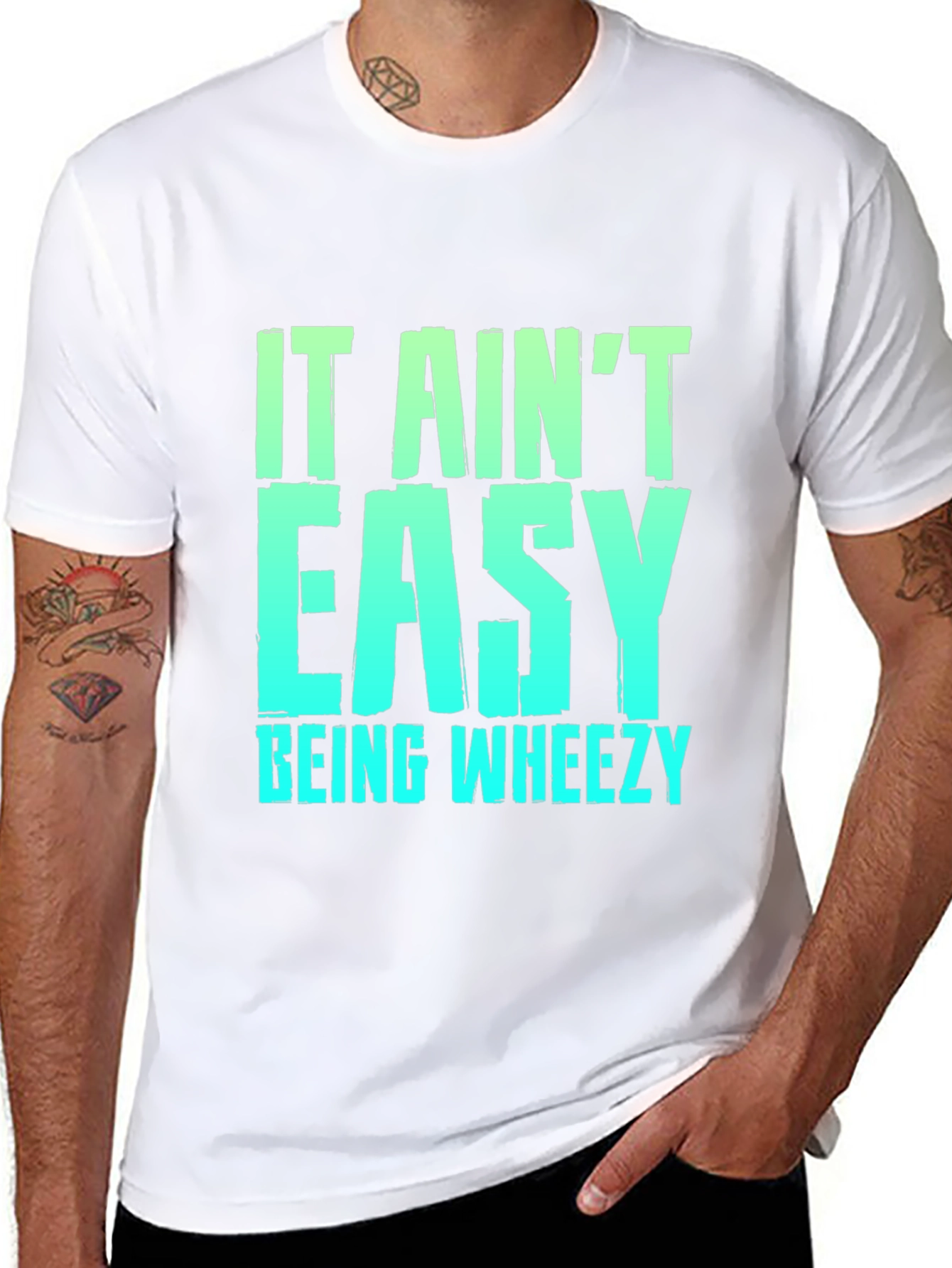 It Aint Easy Being Wheezy Black Graphic T-Shirt
