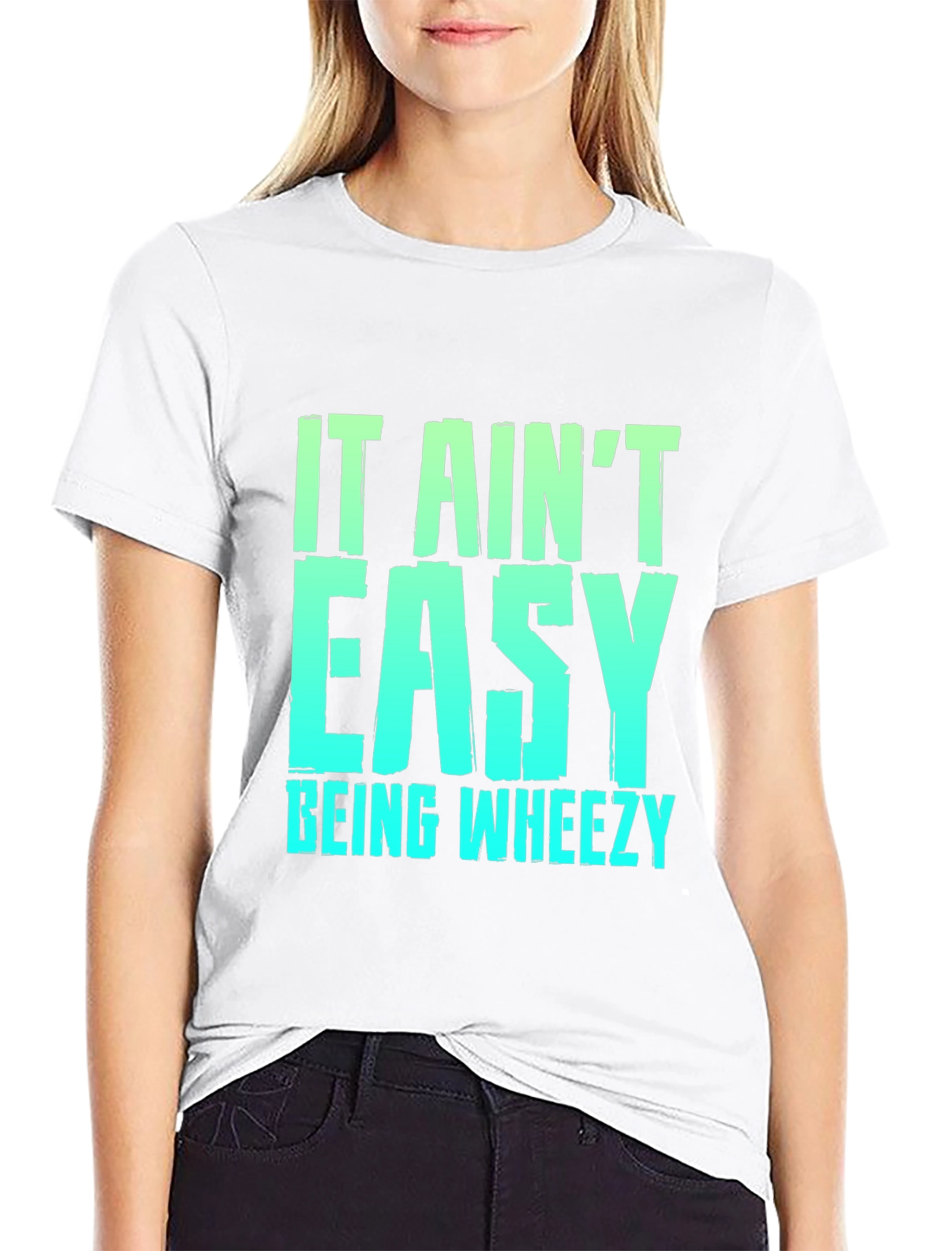 It Aint Easy Being Wheezy Black Graphic T-Shirt