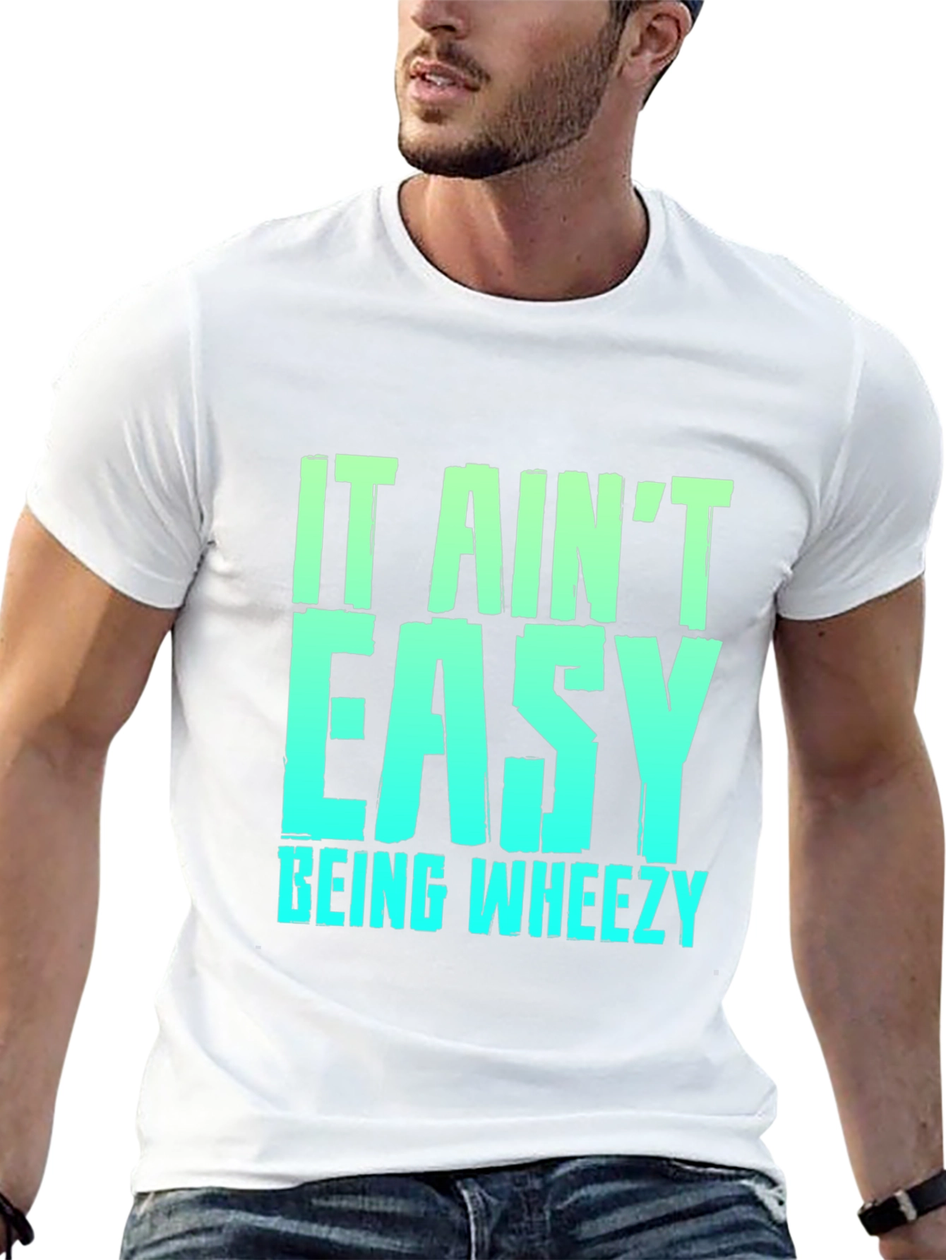 It Aint Easy Being Wheezy Black Graphic T-Shirt