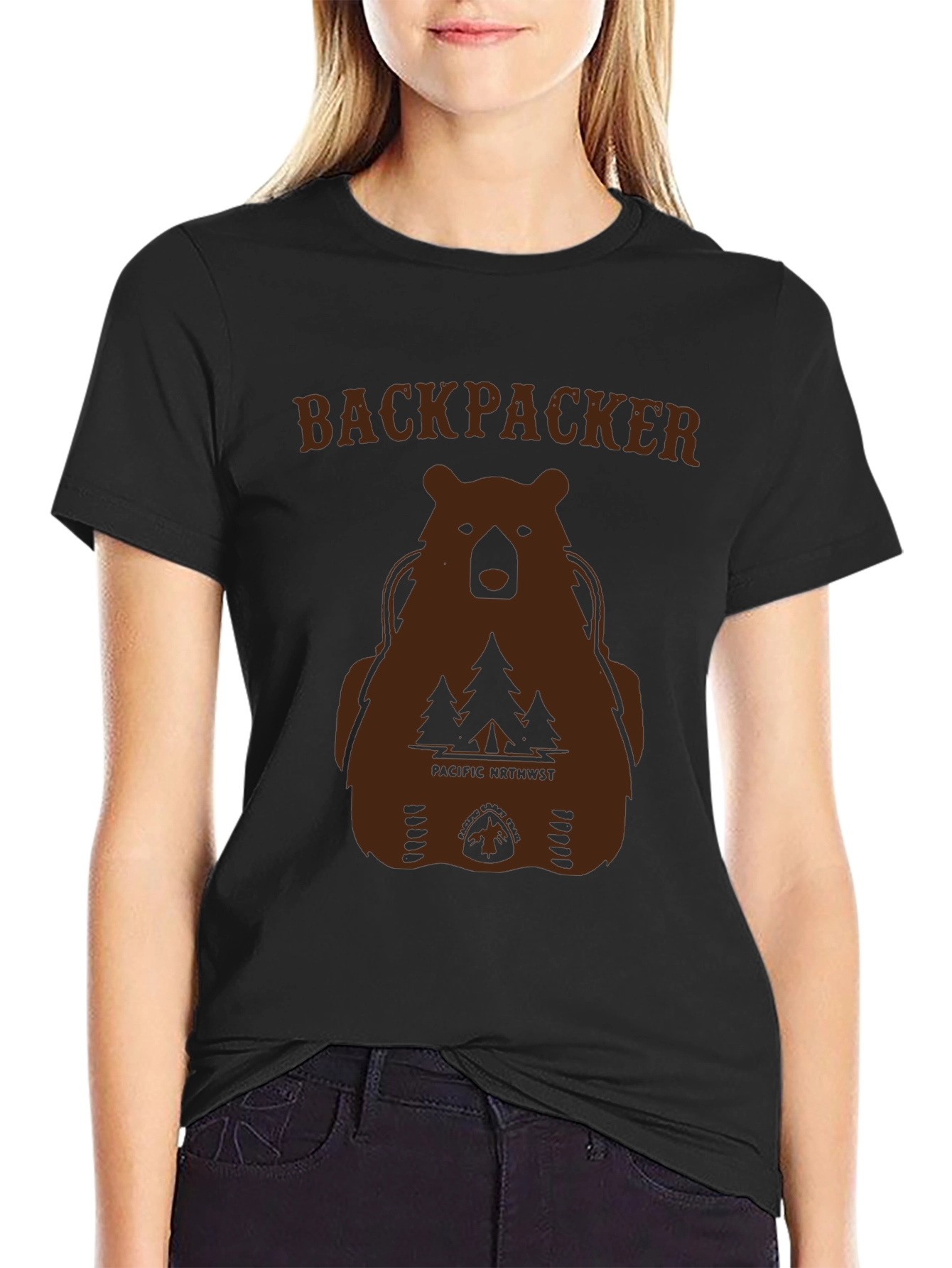 Backpacker Bear Graphic T-Shirt - Pacific Northwest Hiking