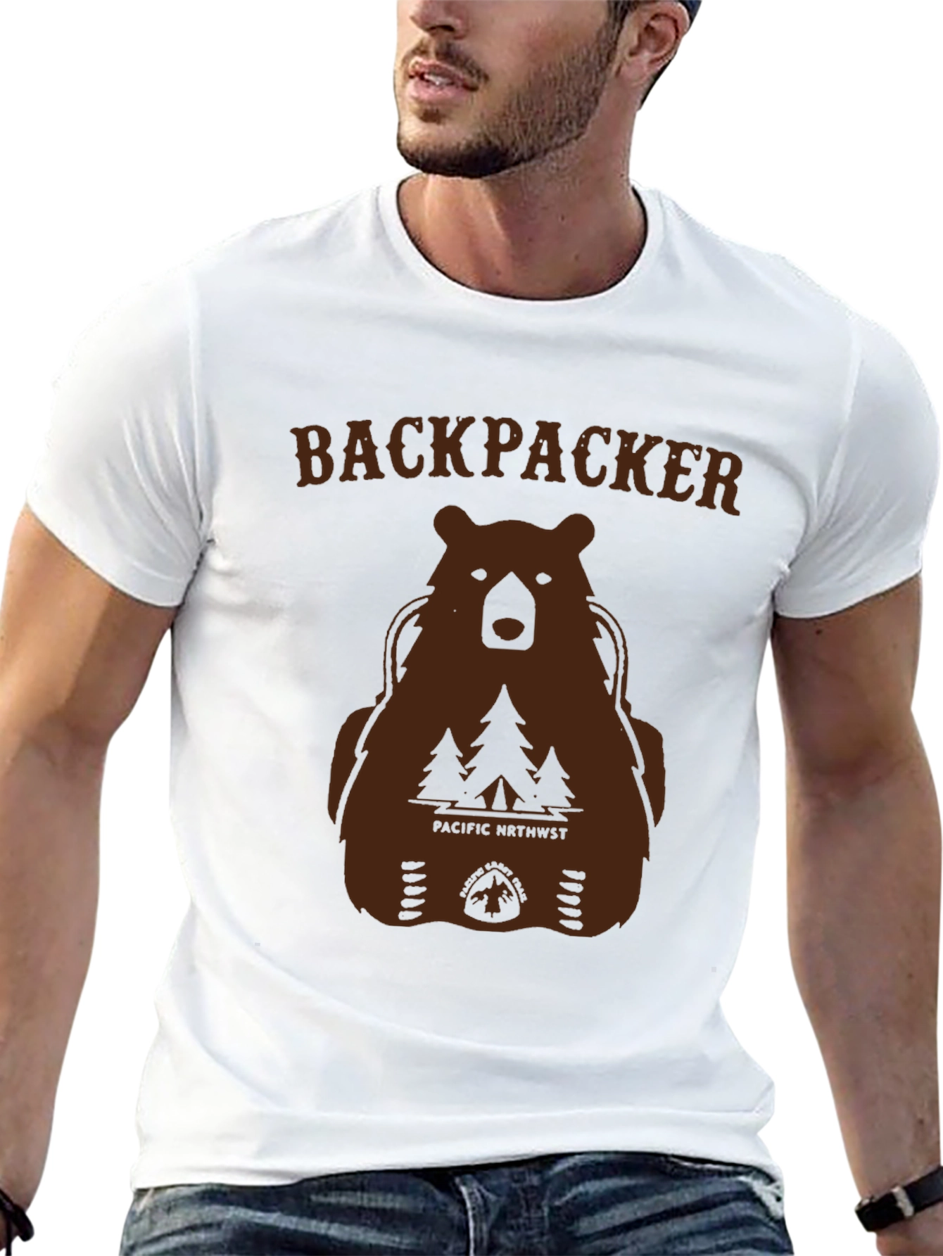 Backpacker Bear Graphic T-Shirt - Pacific Northwest Hiking