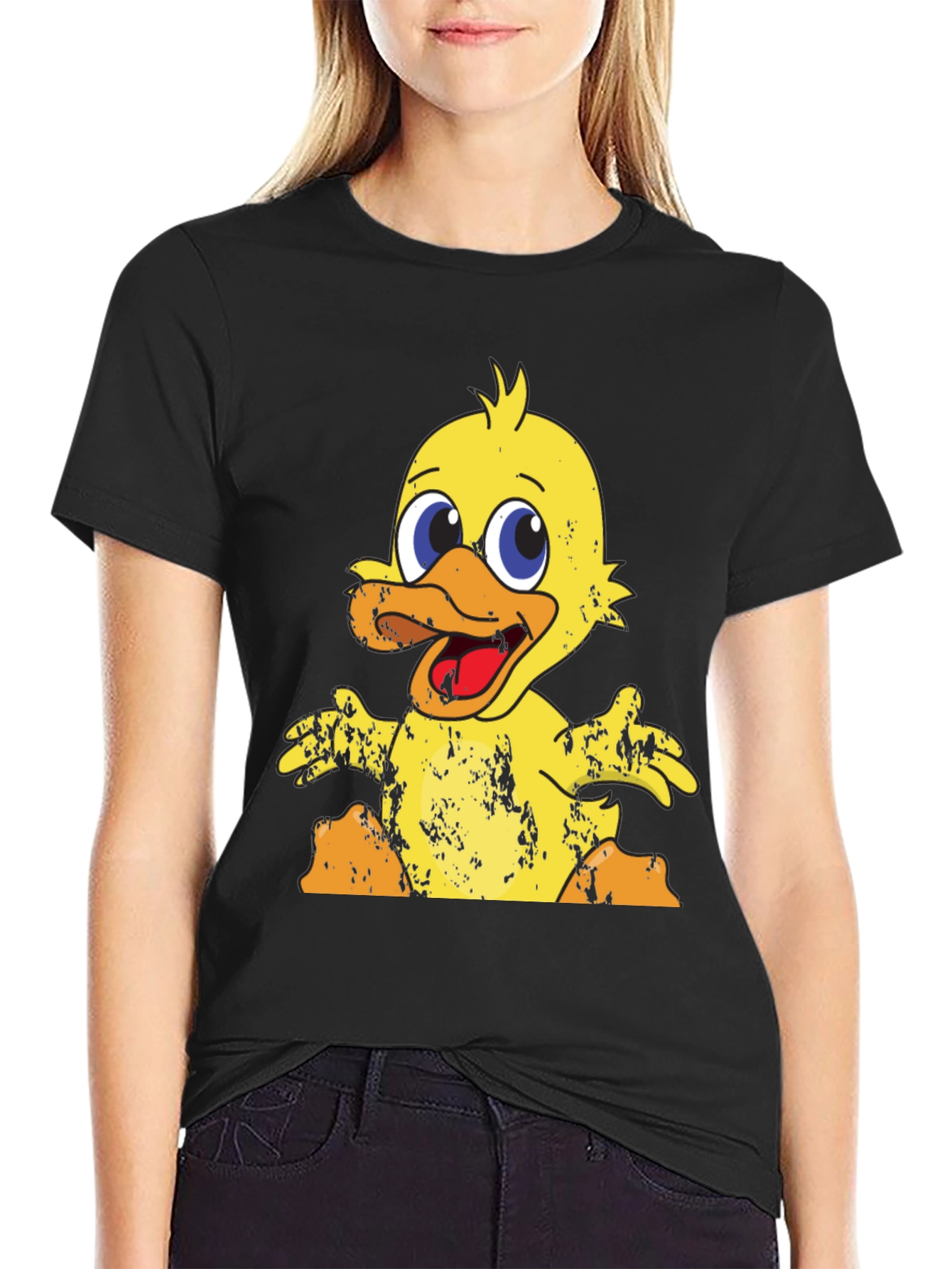 Cute Cartoon Duck Graphic Tee