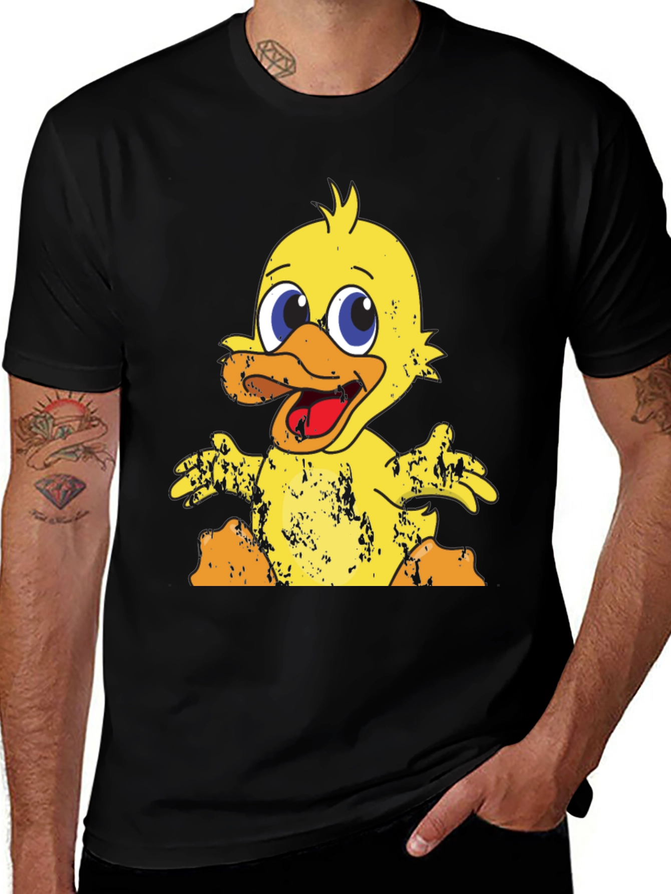 Cute Cartoon Duck Graphic Tee