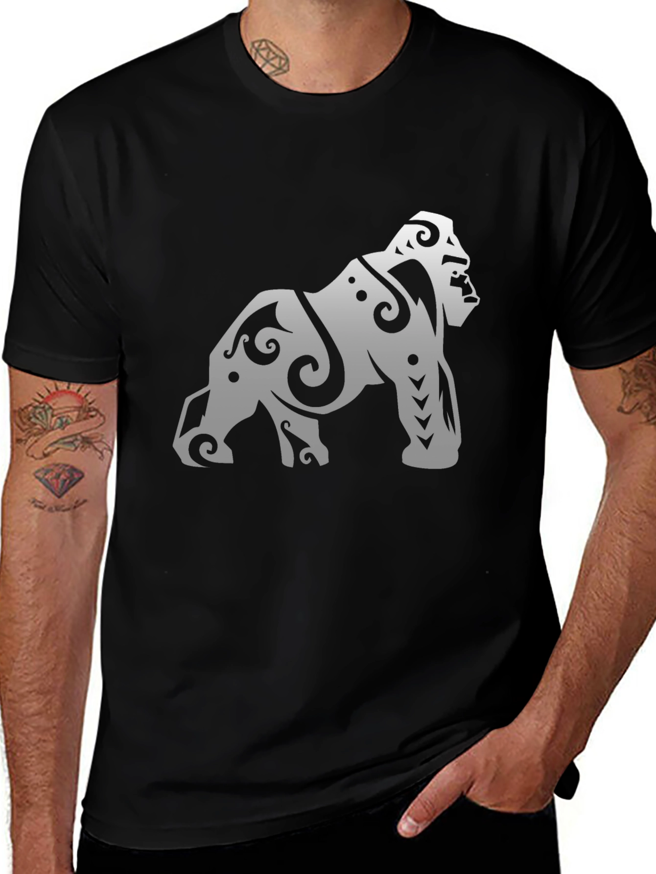 Tribal Gorilla Graphic Tee - Cool Streetwear Design