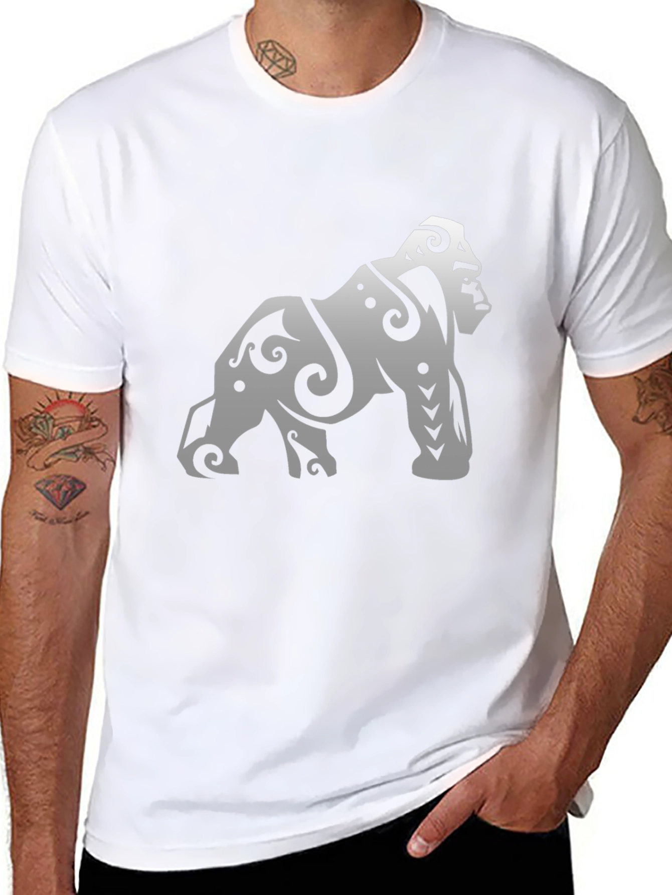 Tribal Gorilla Graphic Tee - Cool Streetwear Design
