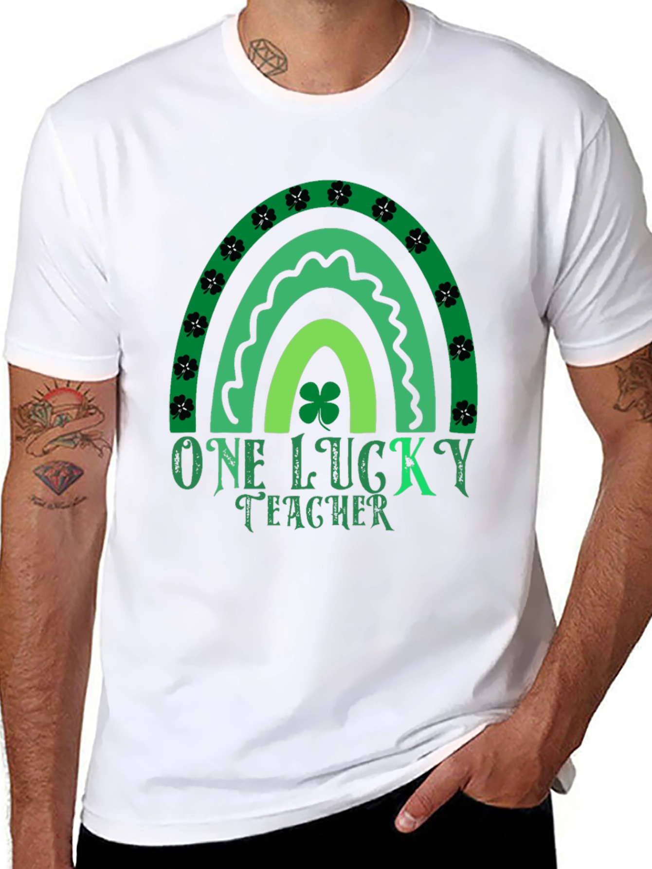 Lucky Teacher Rainbow T-Shirt - St. Patricks Day