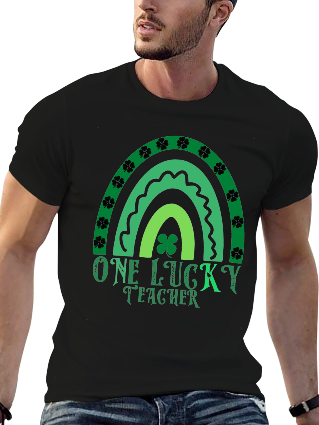 Lucky Teacher Rainbow T-Shirt - St. Patricks Day