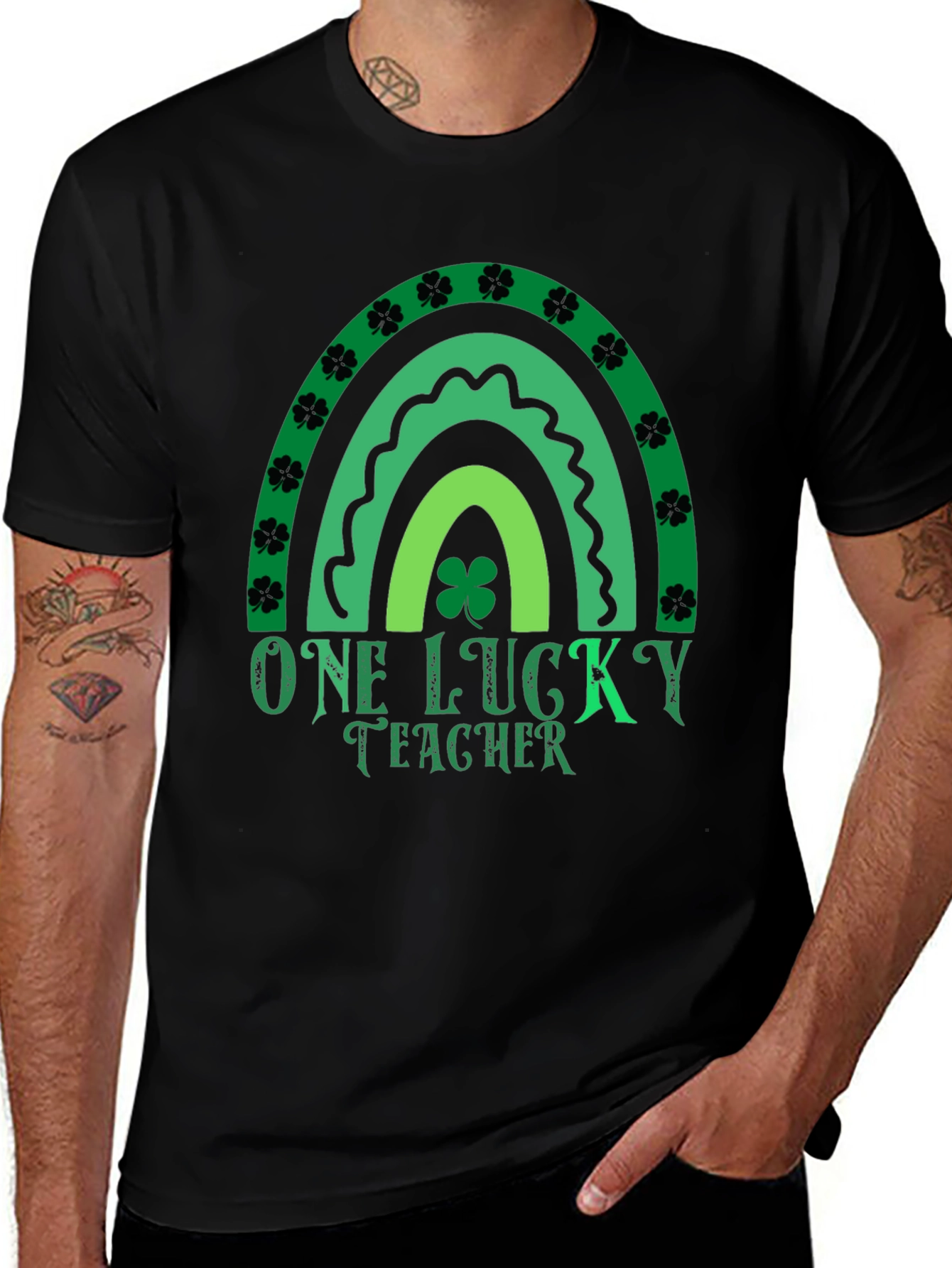 Lucky Teacher Rainbow T-Shirt - St. Patricks Day