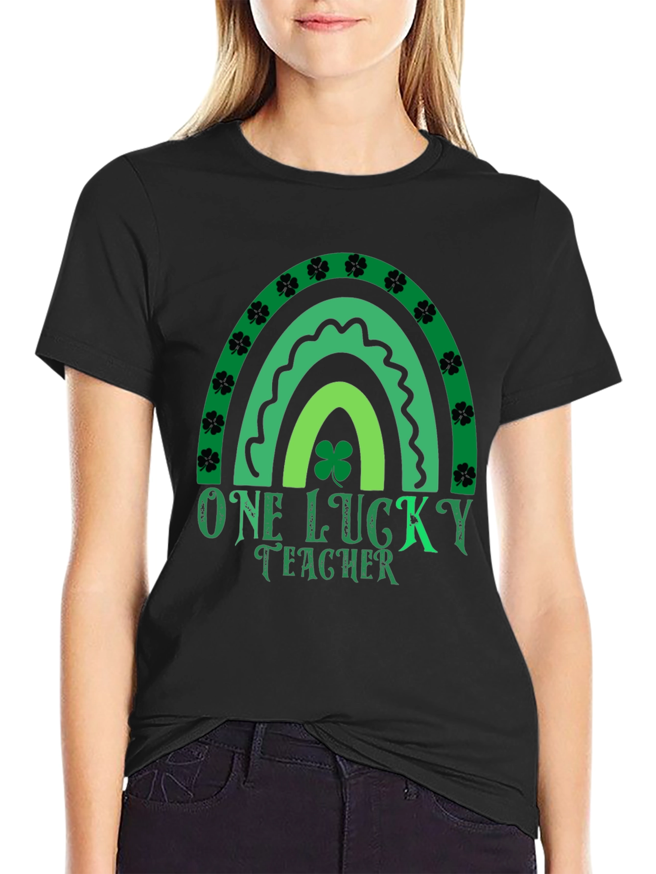Lucky Teacher Rainbow T-Shirt - St. Patricks Day