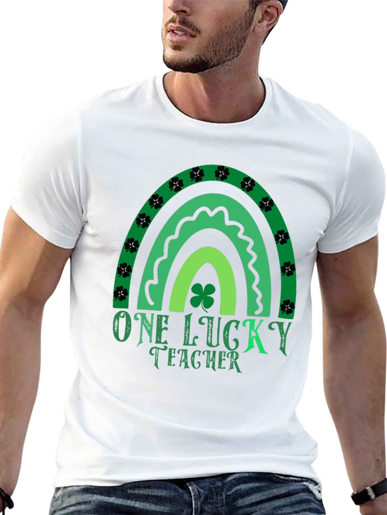 Lucky Teacher Rainbow T-Shirt - St. Patricks Day