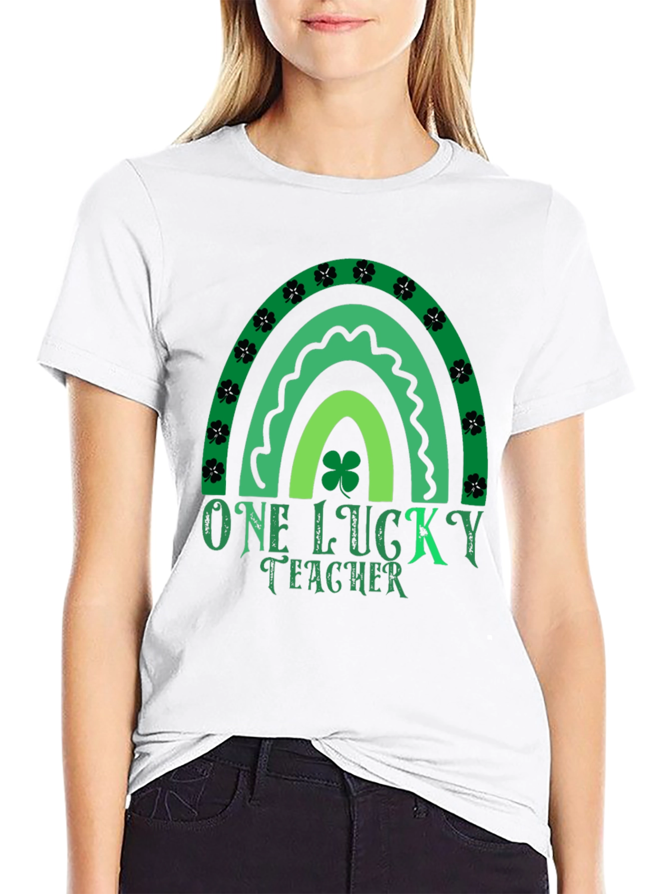 Lucky Teacher Rainbow T-Shirt - St. Patricks Day