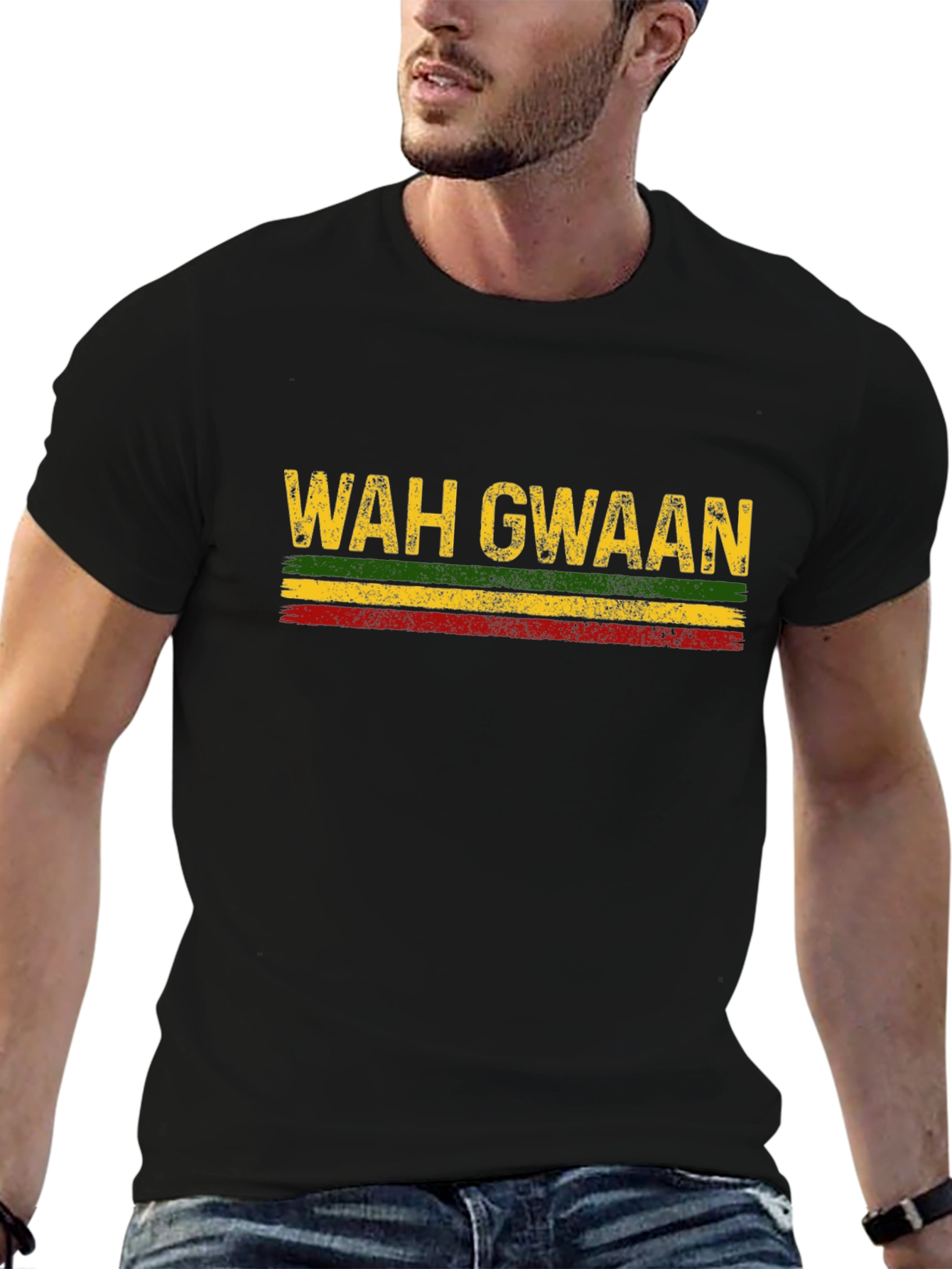 Wah Gwaan Reggae T-Shirt - Black